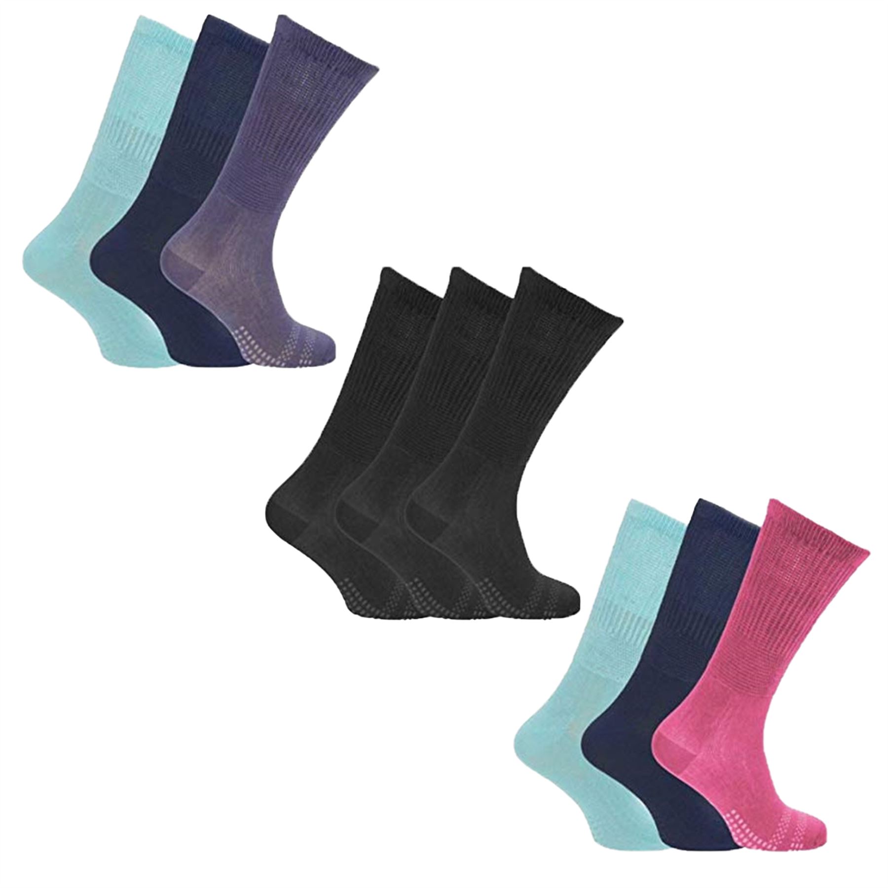 Calzini Extra Larghi In Bambù – 6 O 12 Paia – Unisex – Per Diabetici E Comfort Quotidiano