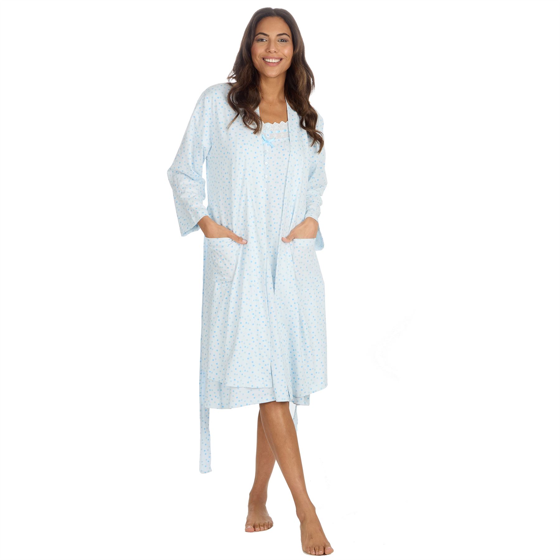 Cottonique Jersey Nightie Ladies 100% Cotton Soft Short Sleeve Nightdress - Picture 18 of 29