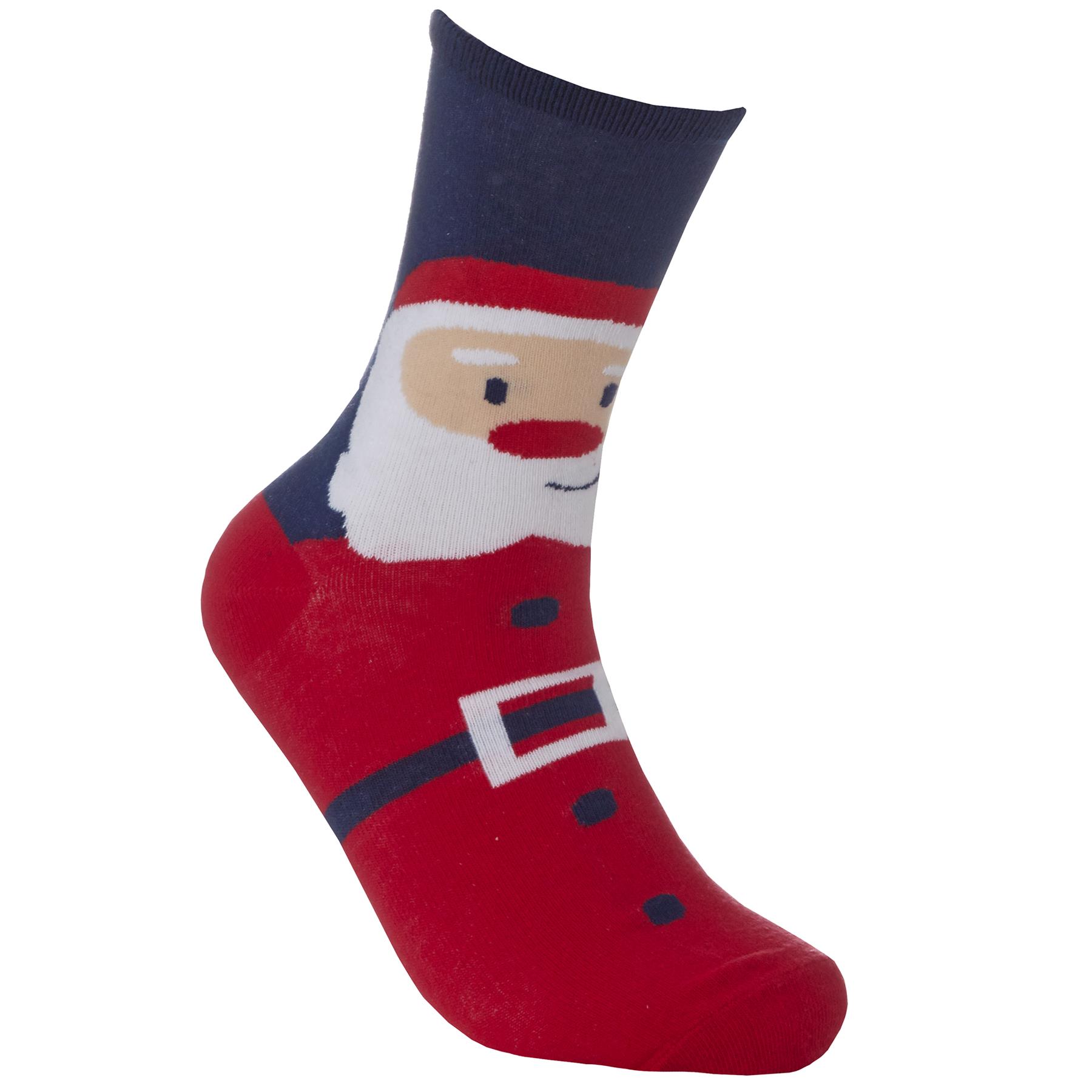 Family Christmas Socks Babies Kids Adults Cotton Rich Novelty Xmas Sock 6 Pair - Picture 14 of 35