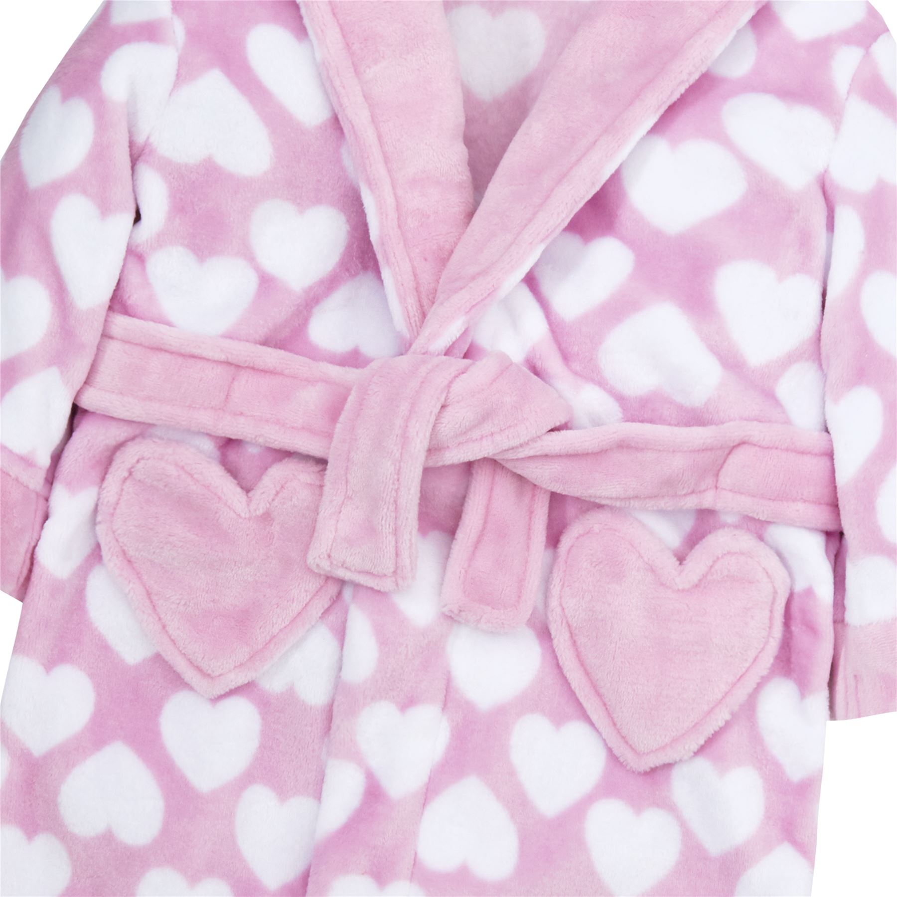 Kids Girls Childrens Novelty Soft Fleece Hooded Fun Character Dressing Gown Robe