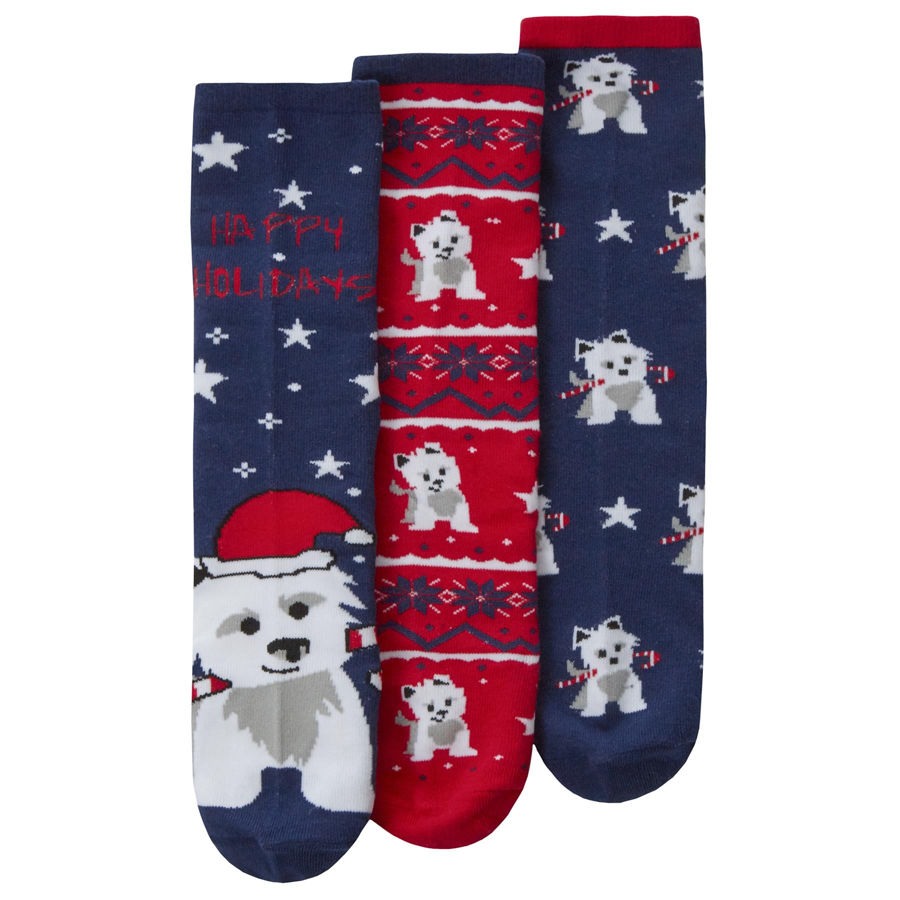 Family Christmas Socks Babies Kids Adults Cotton Rich Novelty Xmas Sock 6 Pair - Picture 19 of 35