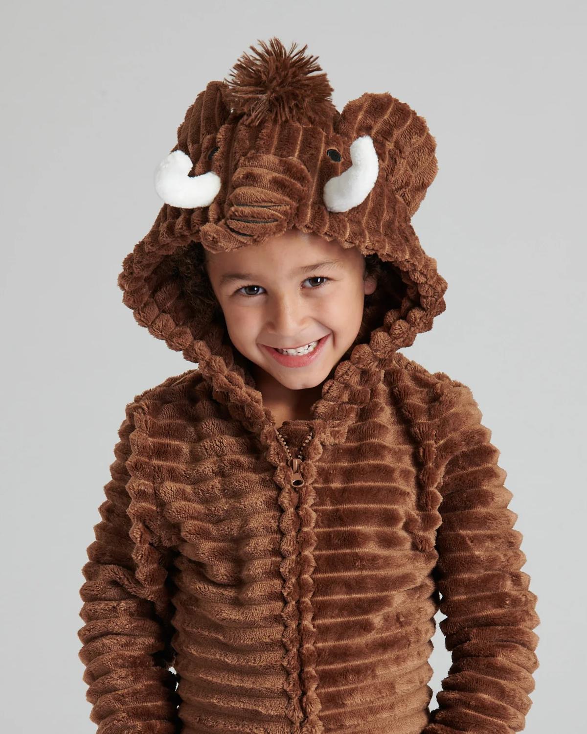 Kids Novelty Animal 1Onezie Soft Coral Fleece 3D All in One Sleepsuit with Hood - Picture 55 of 88