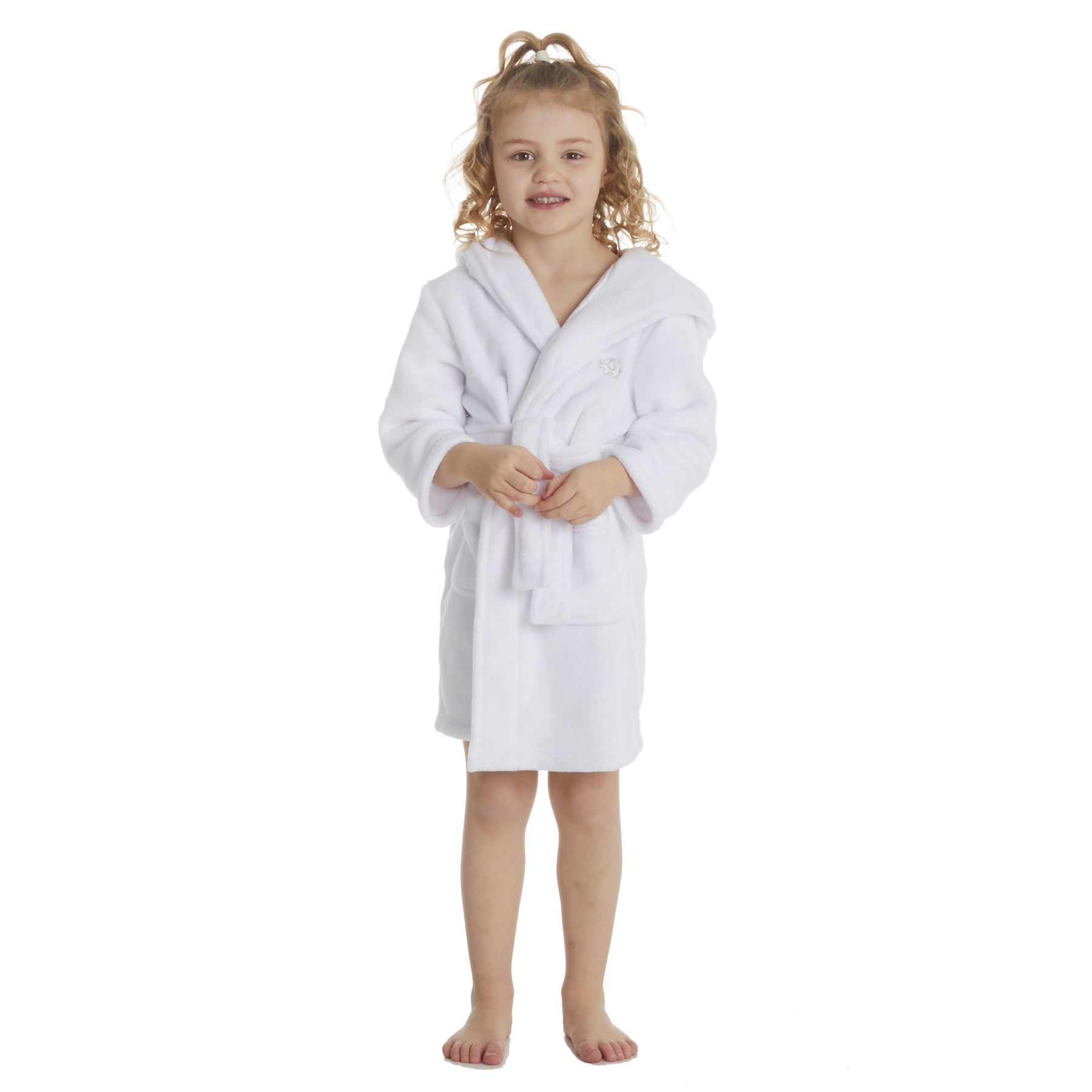 Baby Toddlers Bathrobe Infant Kid Soft Coral Fleece Hooded Dressing Gown - Picture 45 of 103