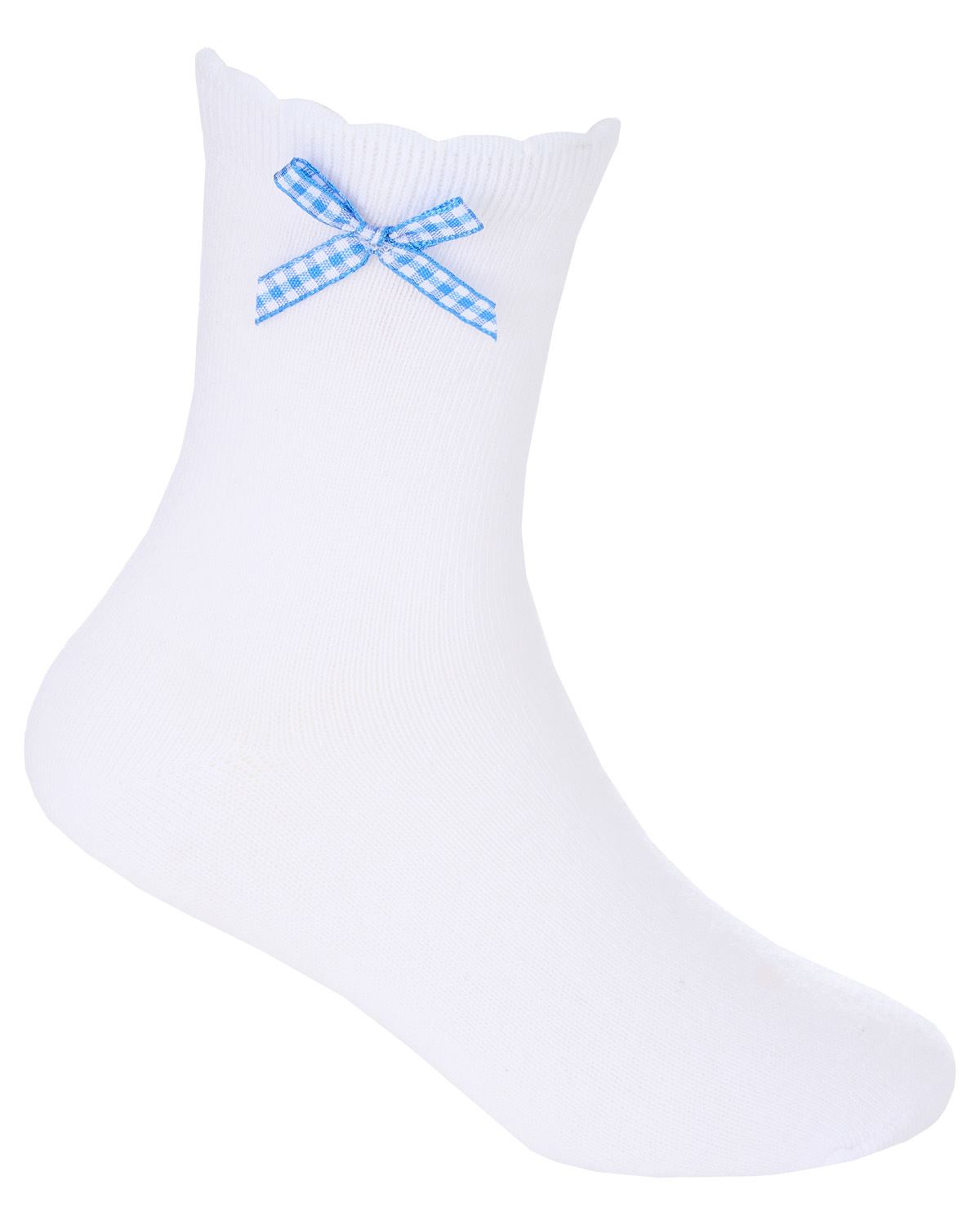 6 or 12 Pairs Girls Cotton Gingham Ankle Socks School - Picture 19 of 32