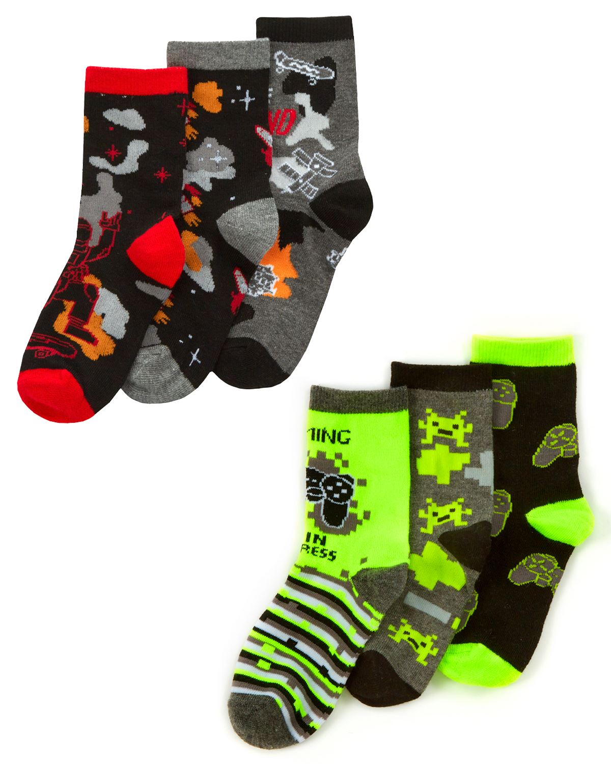 Kids Cotton Rich Socks Boys Girls Novelty Fun Everyday Ankle Sock (6 Pairs) - Picture 17 of 24