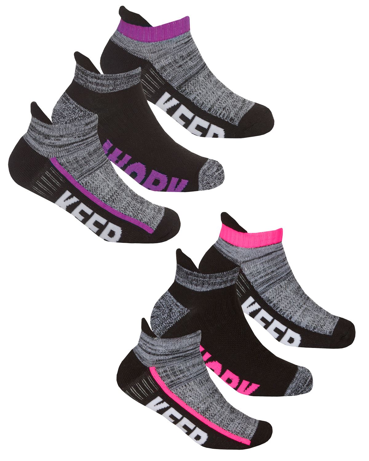 Kids Trainer Socks Boys Girls Active Breathable Sport Liner Sock 6 or 12 Pairs - Picture 11 of 31