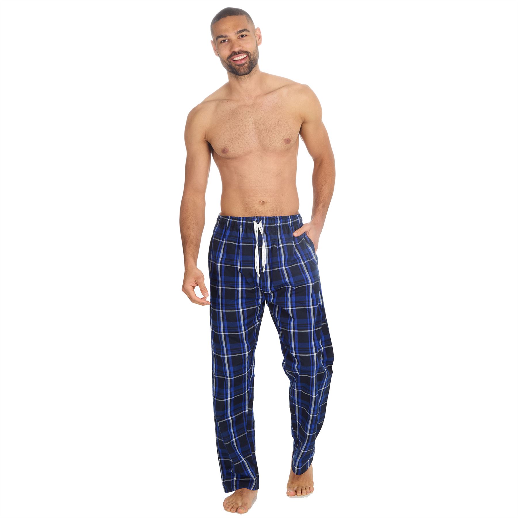 Woven Lounge Pants Mens Lightweight Woven Pyjama Bottoms PJs Nightwear - Picture 34 of 39