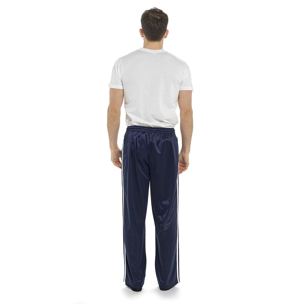 Pantaloni da jogging uomo adulti casual righe laterali tempo libero gamba larga palestra - Foto 7 di 7