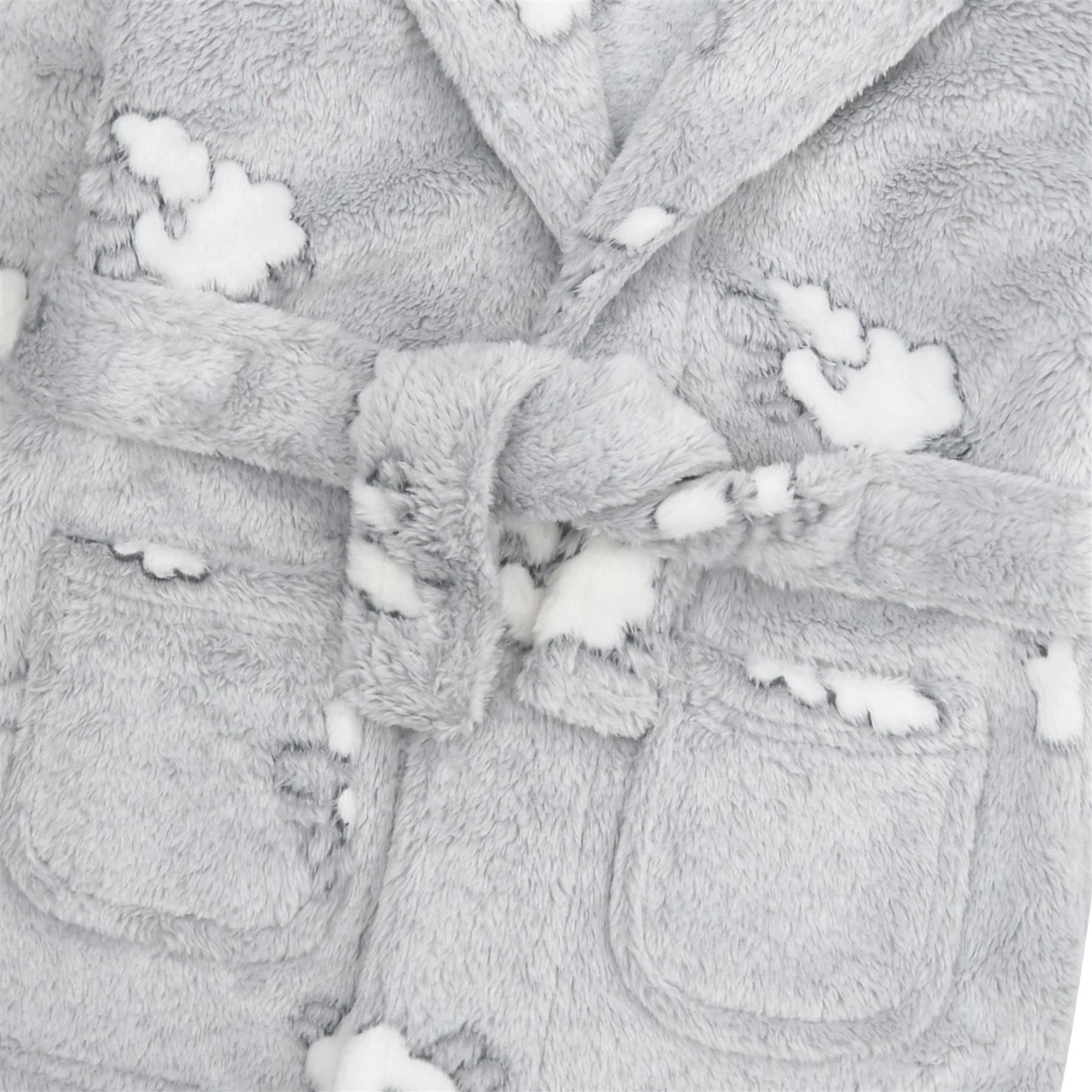 Baby Toddlers Bathrobe Infant Kid Soft Coral Fleece Hooded Dressing Gown - Picture 57 of 103