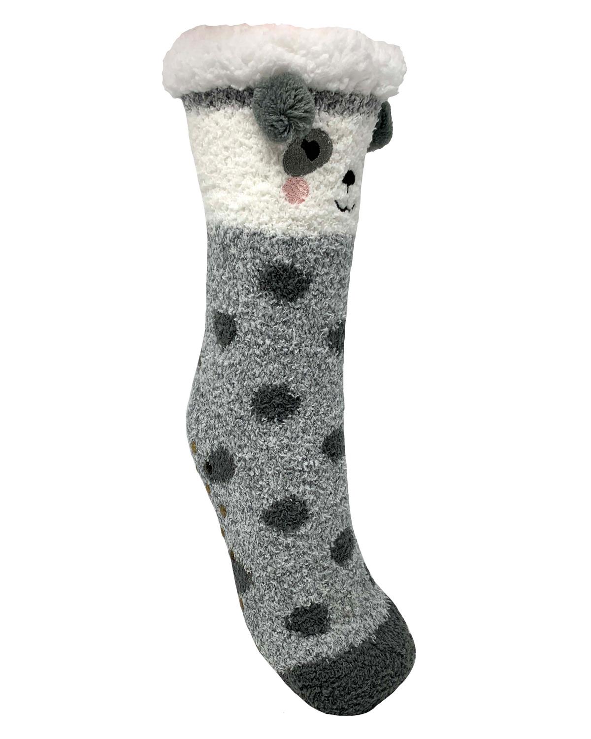 Bramble Lounge Slipper Socks Non-Slip Sherpa Lined Cosy Textured Sock - Picture 16 of 30