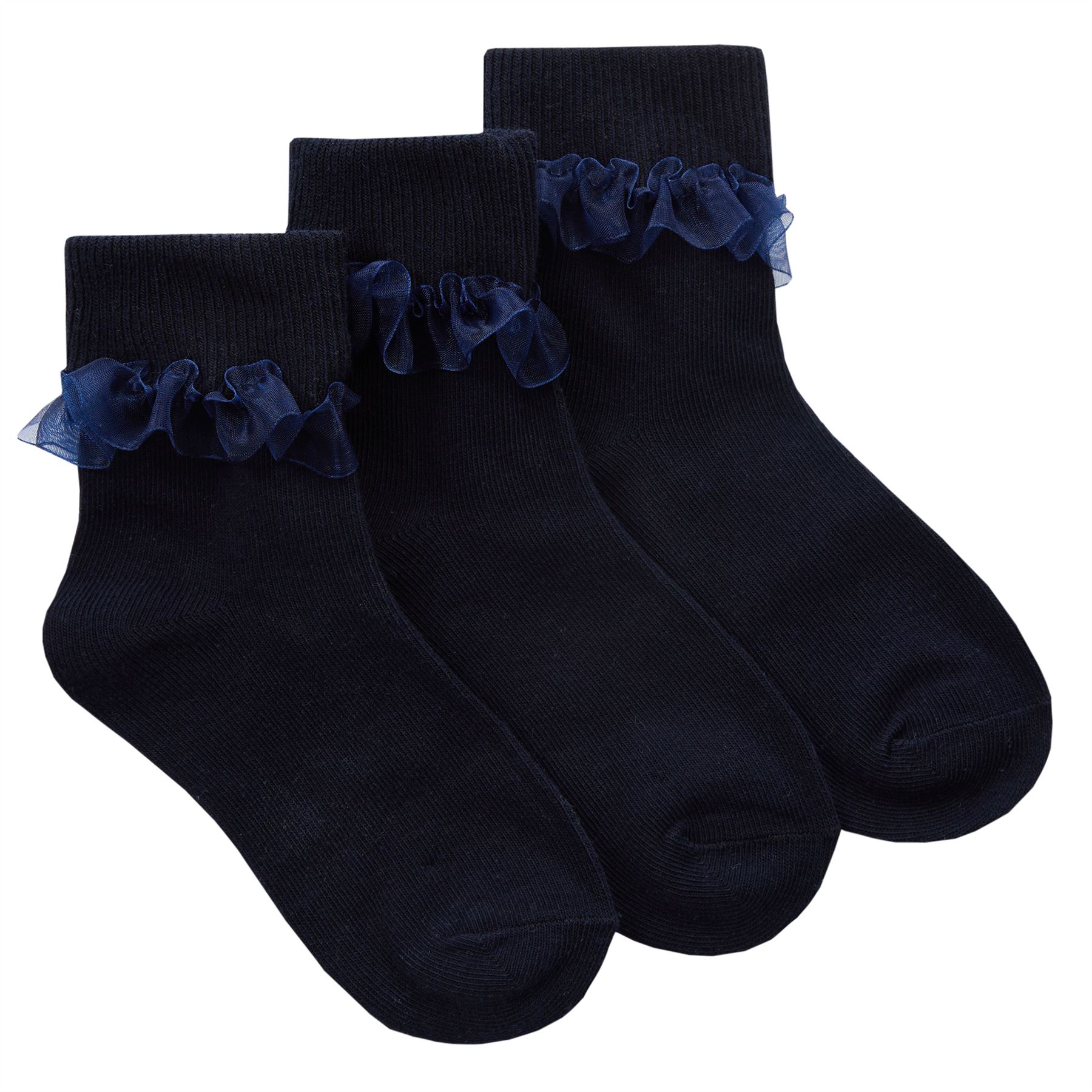 Kids Cotton Lace Socks Girls Fold Over Frilly Trim School Everyday Party Sock - Picture 35 of 37