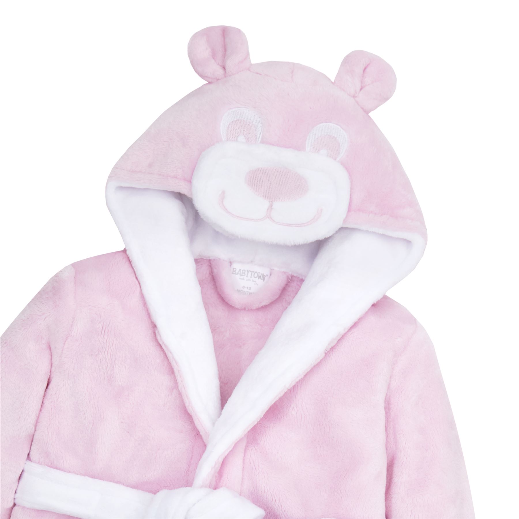 Baby Toddlers Bathrobe Infant Kid Soft Coral Fleece Hooded Dressing Gown - Picture 76 of 103
