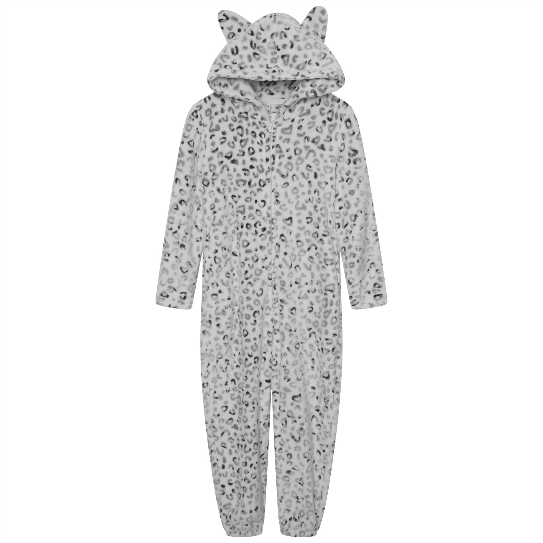 Kids Novelty Animal 1Onezie Soft Coral Fleece 3D All in One Sleepsuit with Hood - Picture 76 of 88