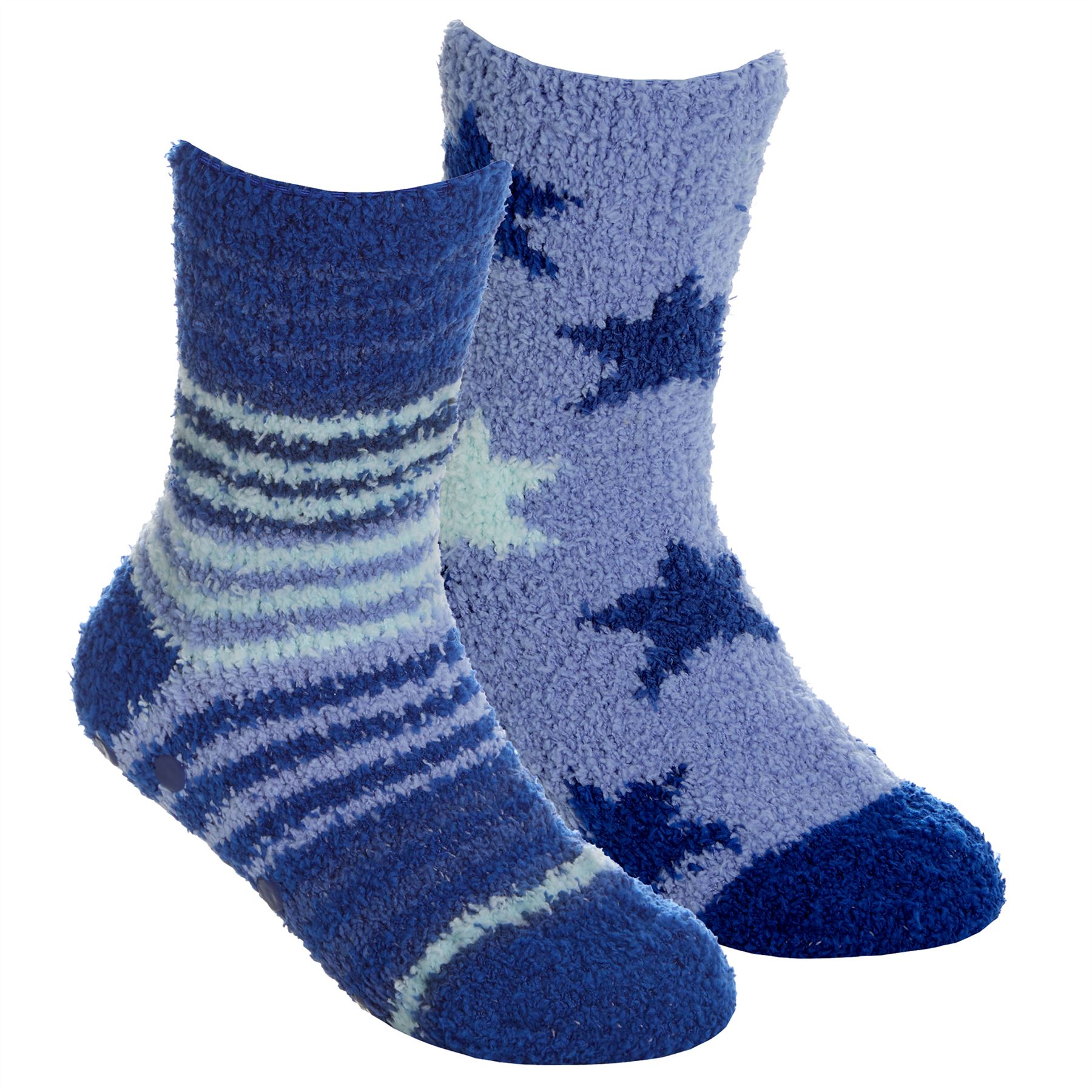 Babies Kids Fluffy Socks Cosy Warm Fuzzy Slipper Bed Sock with Grips (4 Pairs) - Picture 55 of 74