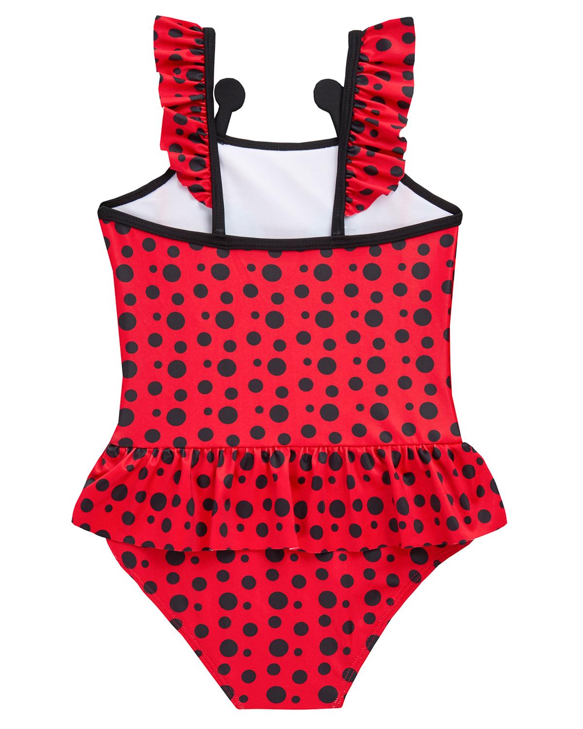 Girls Bathing Suit Kids Novelty Animal One Piece Frilly Swimsuit Swimwear - Picture 9 of 10