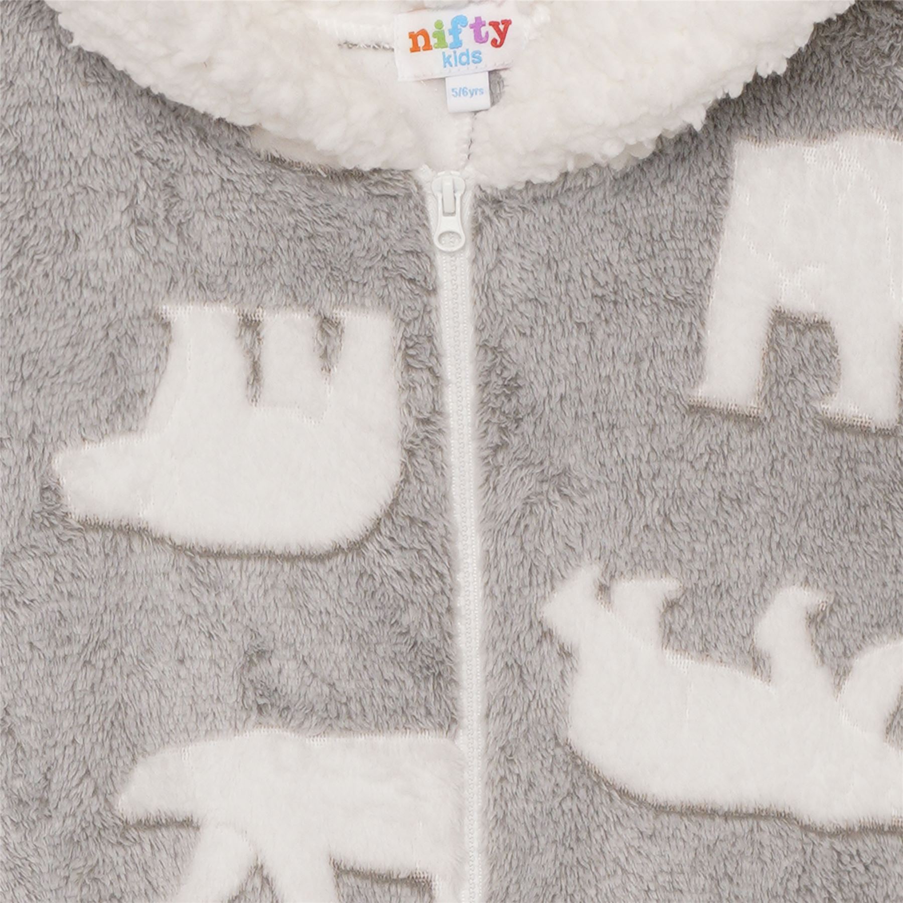 Kids Novelty Animal 1Onezie Soft Coral Fleece 3D All in One Sleepsuit with Hood - Picture 71 of 88