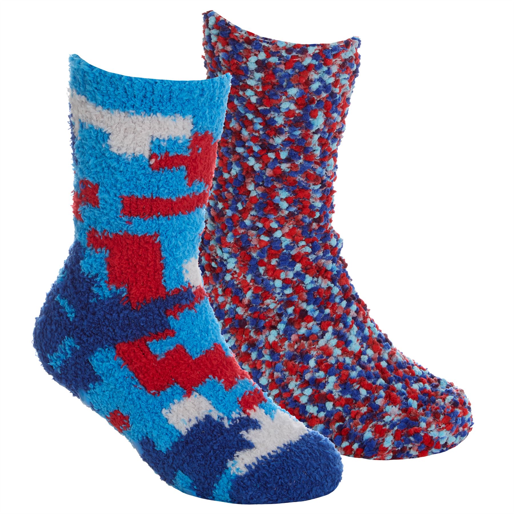 Babies Kids Fluffy Socks Cosy Warm Fuzzy Slipper Bed Sock with Grips (4 Pairs) - Picture 53 of 74