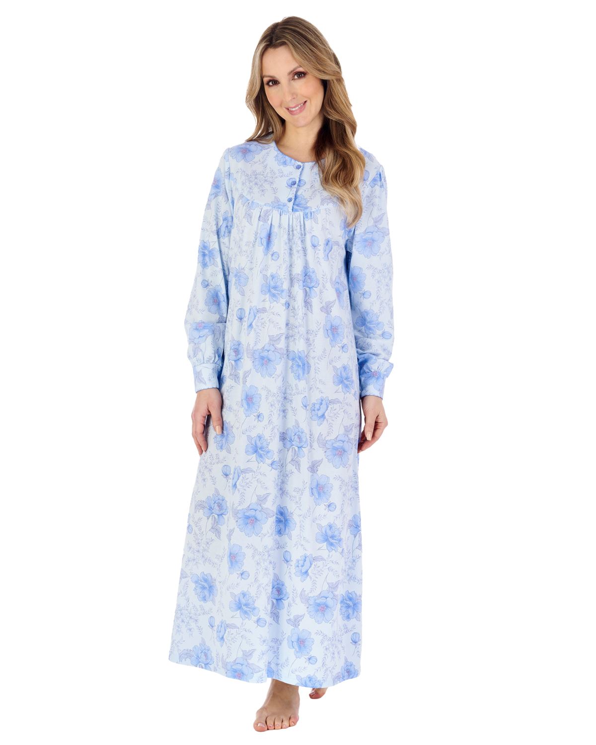 Cotton Jersey Long Length Nightdress Slenderella Jersey Cotton