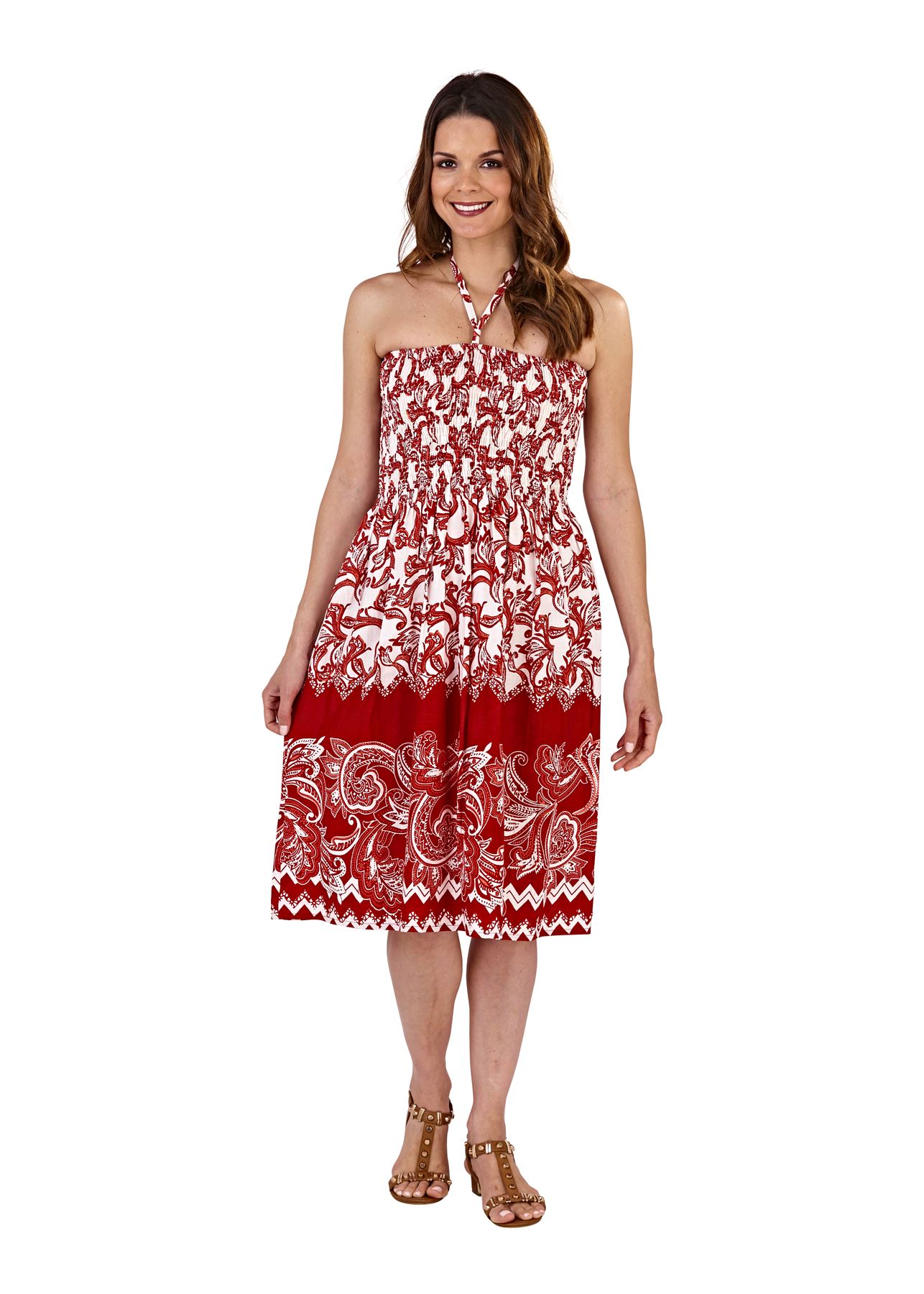 Cotton 3 Way Halter/Bandeau/Maxi Skirt Summer Dress Dresses eBay