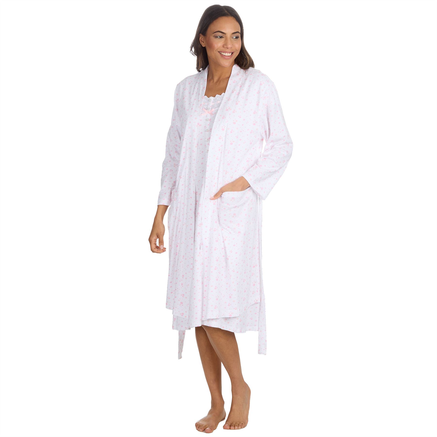 Cottonique Jersey Nightie Ladies 100% Cotton Soft Short Sleeve Nightdress - Picture 23 of 29