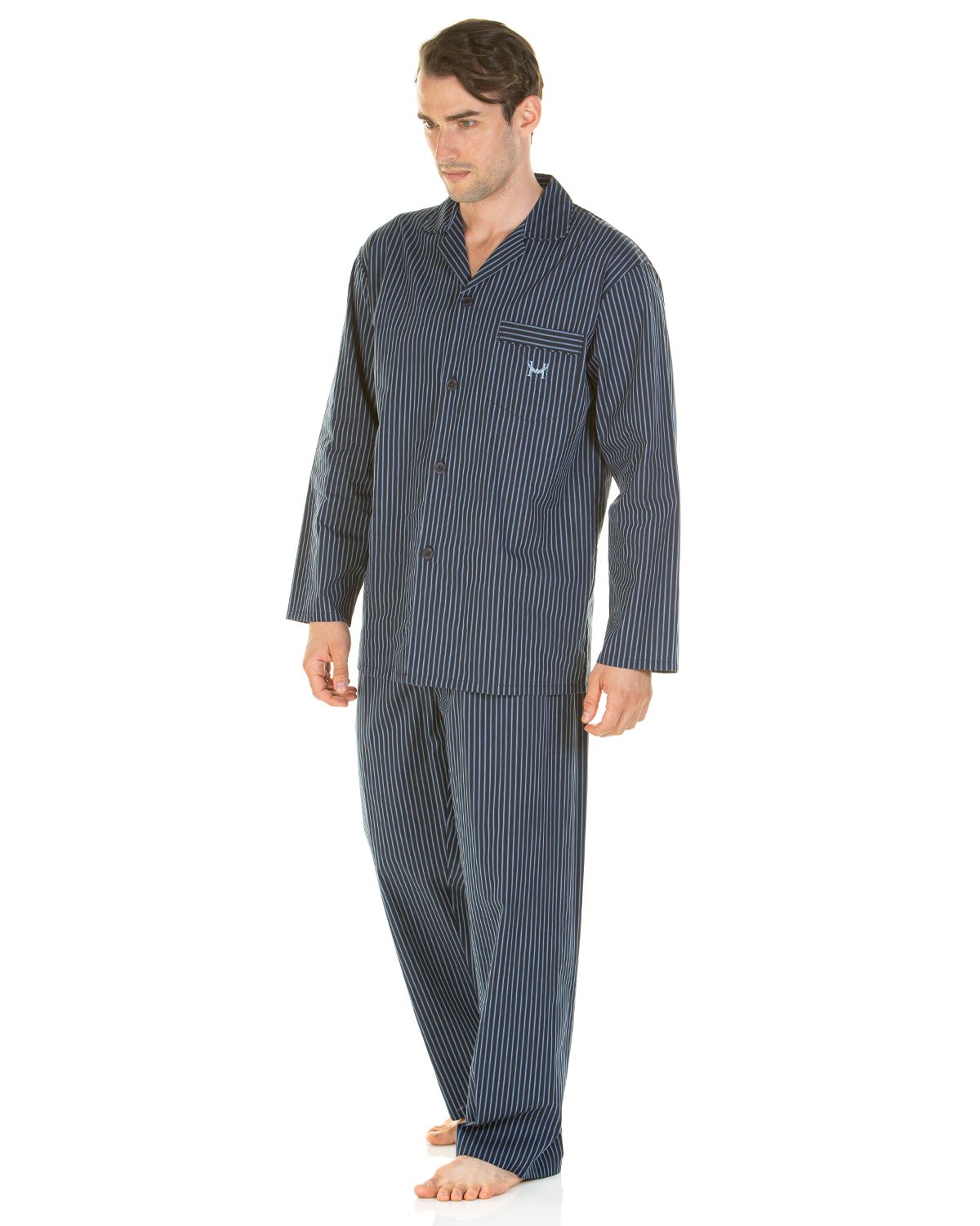 Haigman Cotton Pajamas Traditional Tailored Button Long Pajama Set Nightwear - Picture 22 of 31