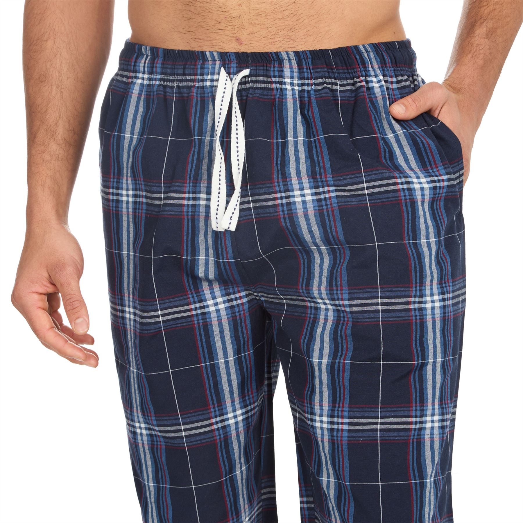 Mens Pyjama Shorts Woven Check Short Pyjamas Bottoms Pants Nightwear - Picture 16 of 35