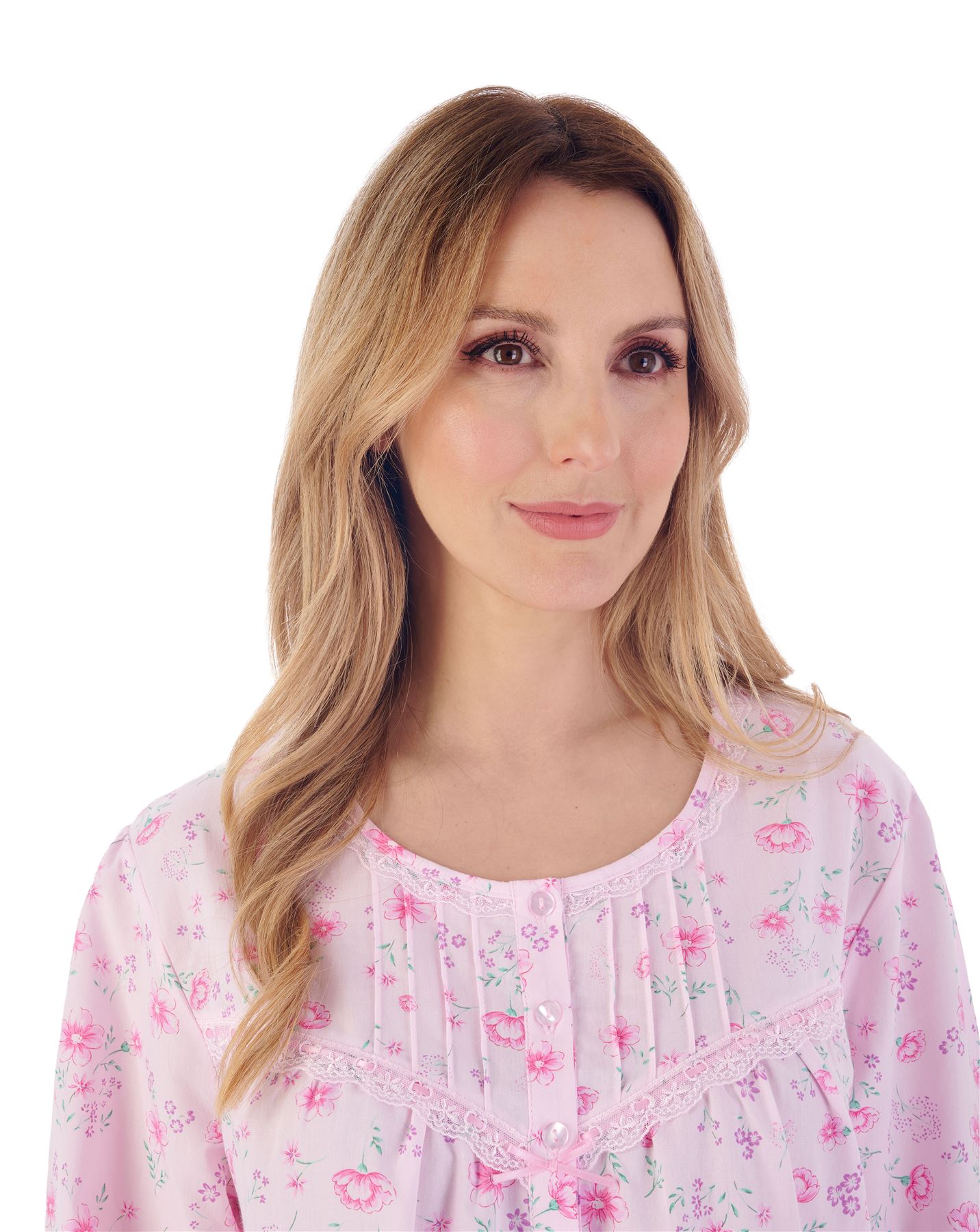 Vestido de noche Slenderella tejido algodón para damas de 45" manga larga ropa de noche - Imagen 9 de 10