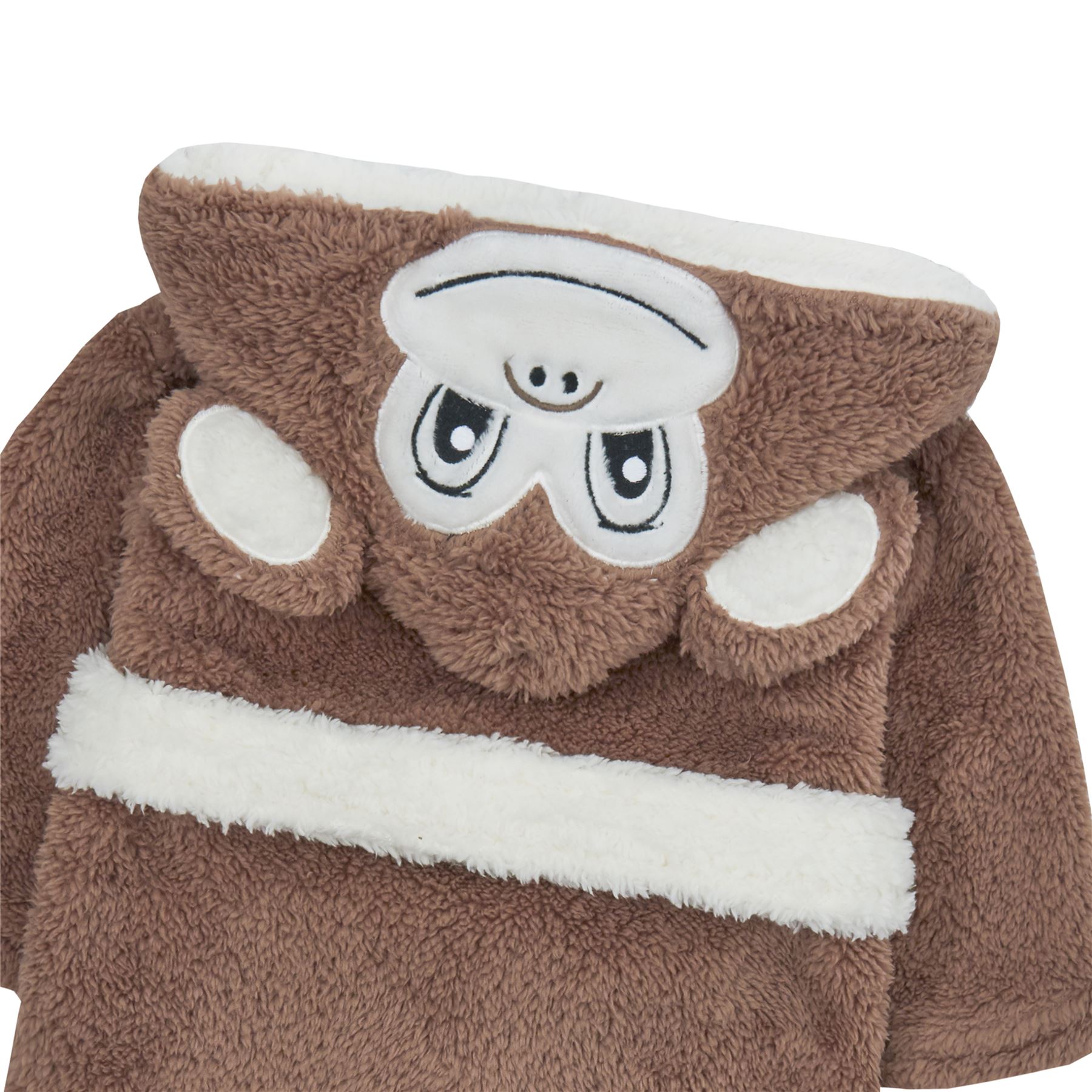 Baby Toddlers Bathrobe Infant Kid Soft Coral Fleece Hooded Dressing Gown - Picture 61 of 103