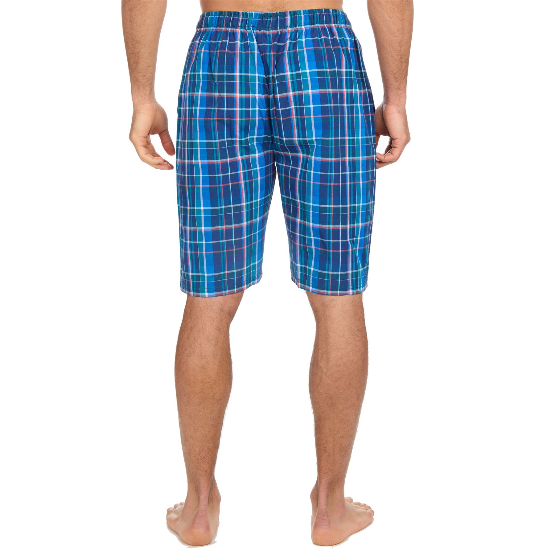 Mens Pyjama Shorts Woven Check Short Pyjamas Bottoms Pants Nightwear - Picture 6 of 35