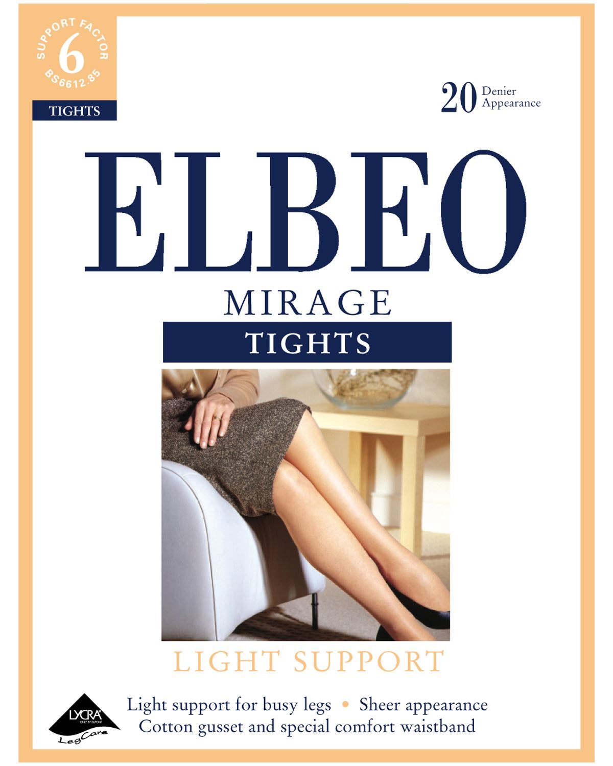 Elbeo Mirage Tights 15 Denier Sheer Light Support Factor 6 Everyday Hosiery