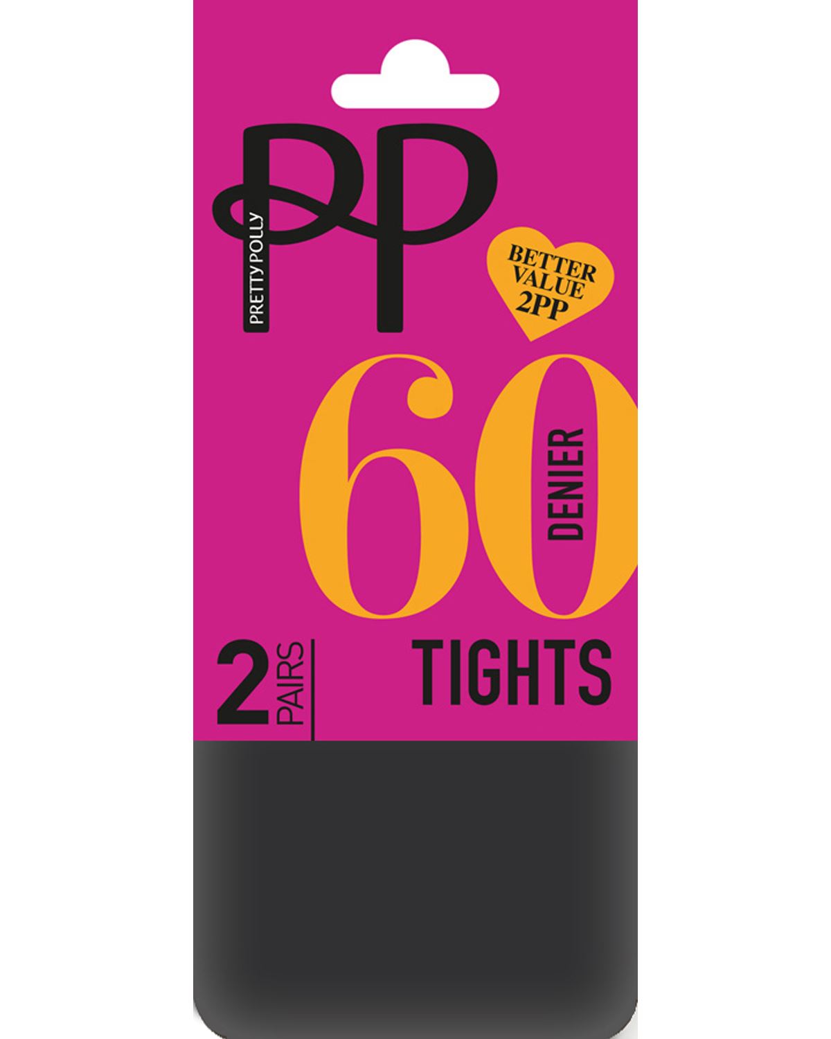 Pretty Polly Opaque Tights Ladies 60 Denier Everyday Hosiery (2 Pack) - Picture 4 of 5