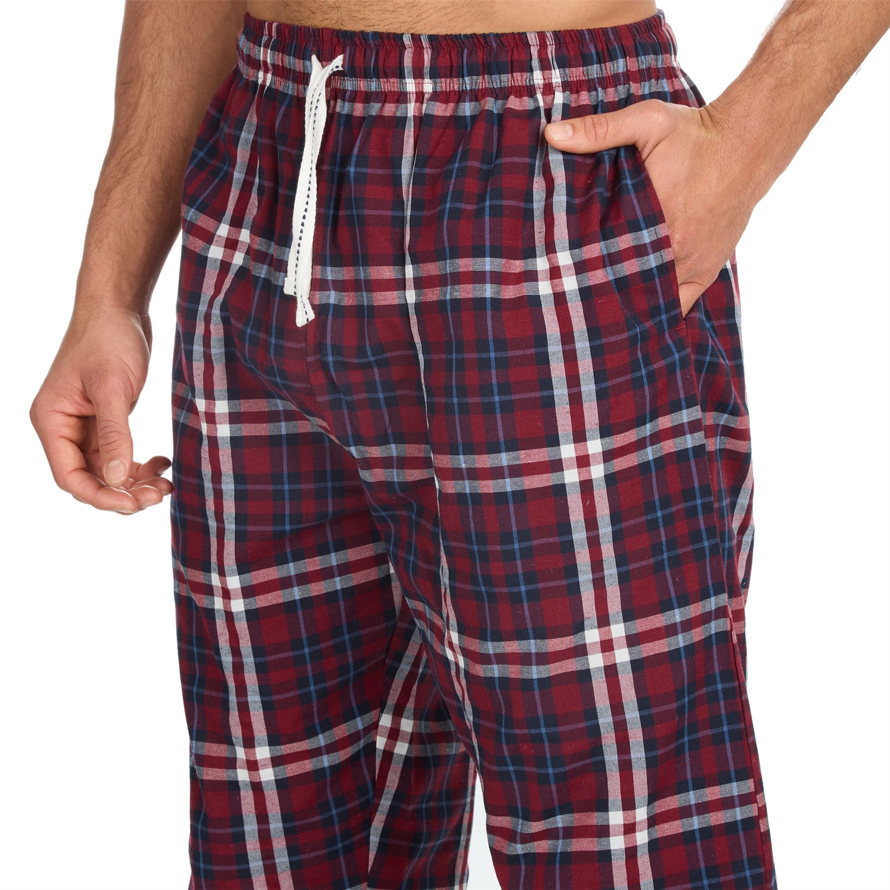 Woven Lounge Pants Mens Lightweight Woven Pyjama Bottoms PJs Nightwear - Picture 10 of 39