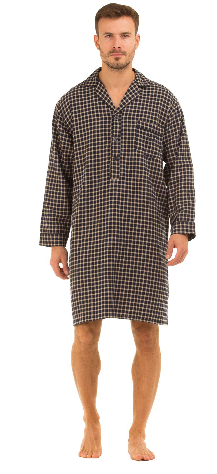 Mens Haigman Nightwear Brushed 100 Cotton 7394 Nightshirt eBay