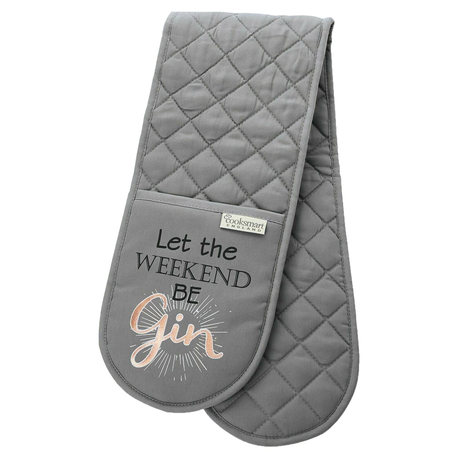 Cooksmart Decorative Kitchen Double Glove Mitt or Single Gauntlet Oven