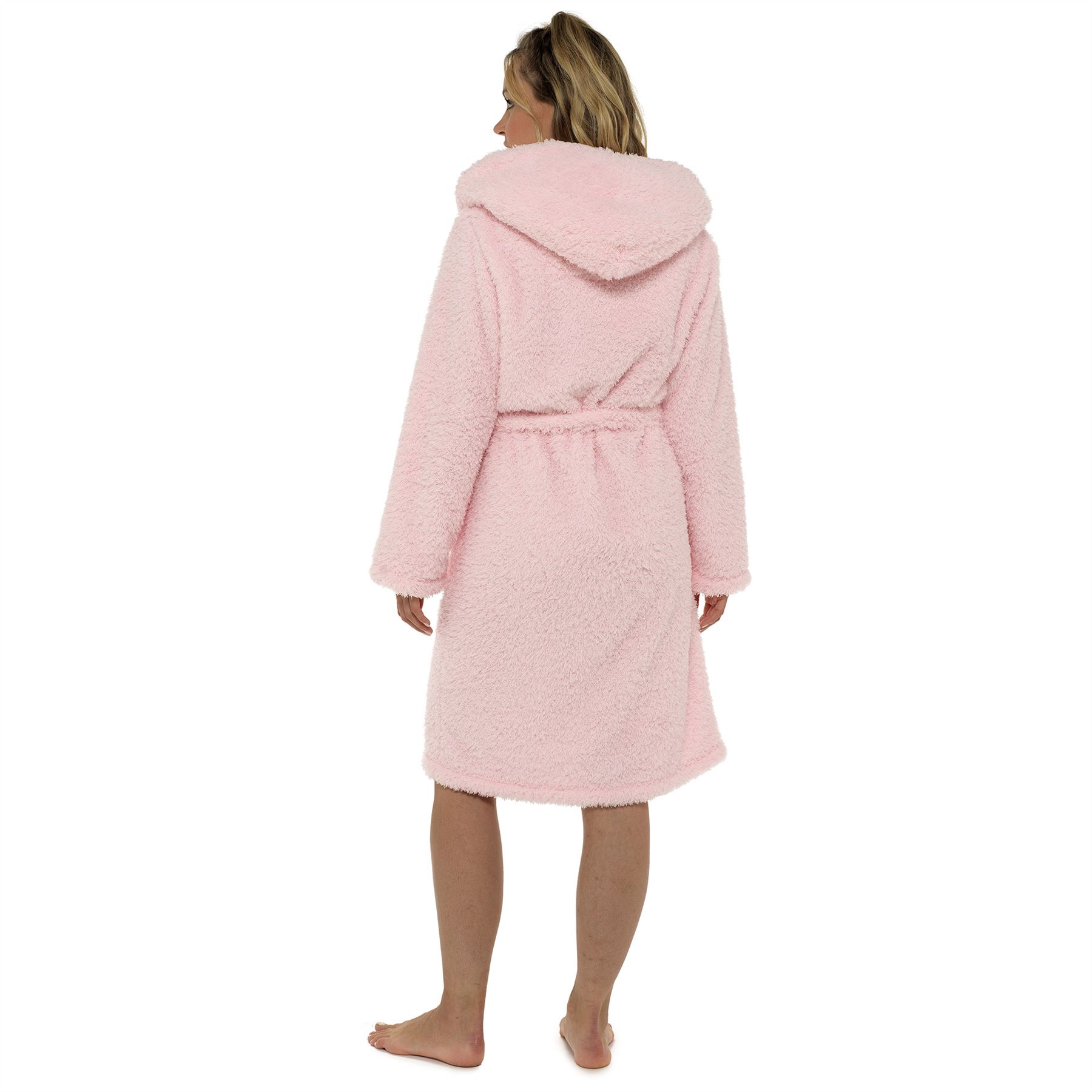 Ladies Warm Cosy Winter Soft Fleece Dressing Gown Robe Nightwear UK 8