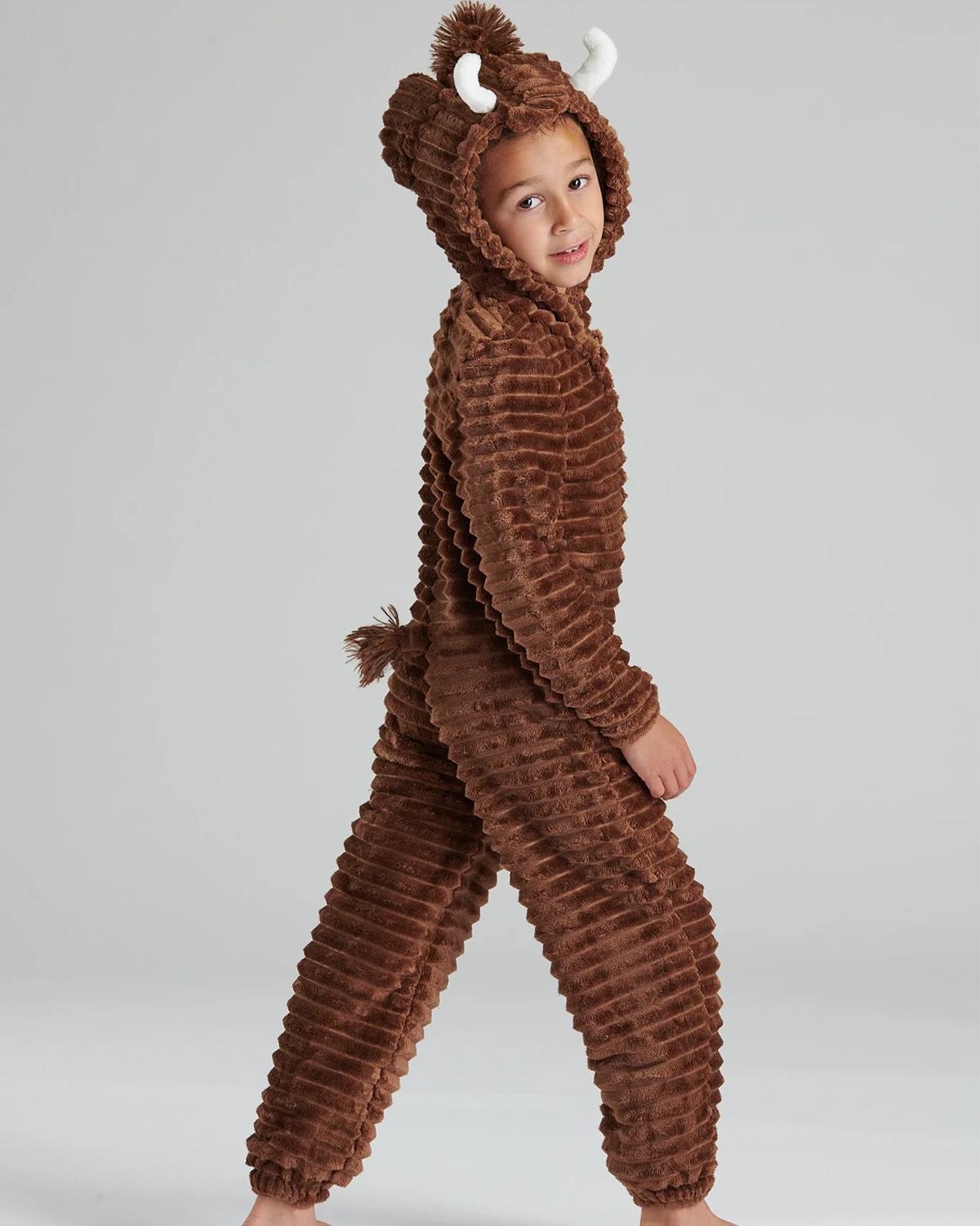 Kids Novelty Animal 1Onezie Soft Coral Fleece 3D All in One Sleepsuit with Hood - Picture 54 of 88