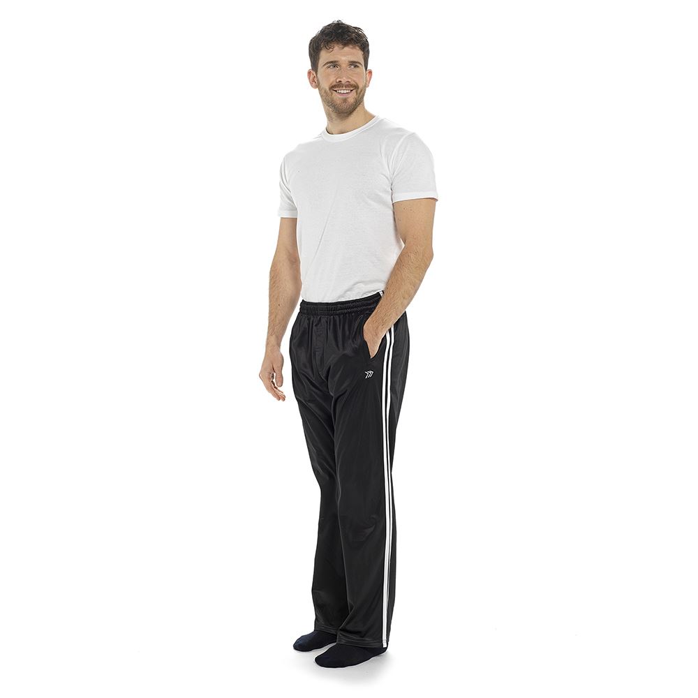 Pantaloni da jogging uomo adulti casual righe laterali tempo libero gamba larga palestra - Foto 2 di 7