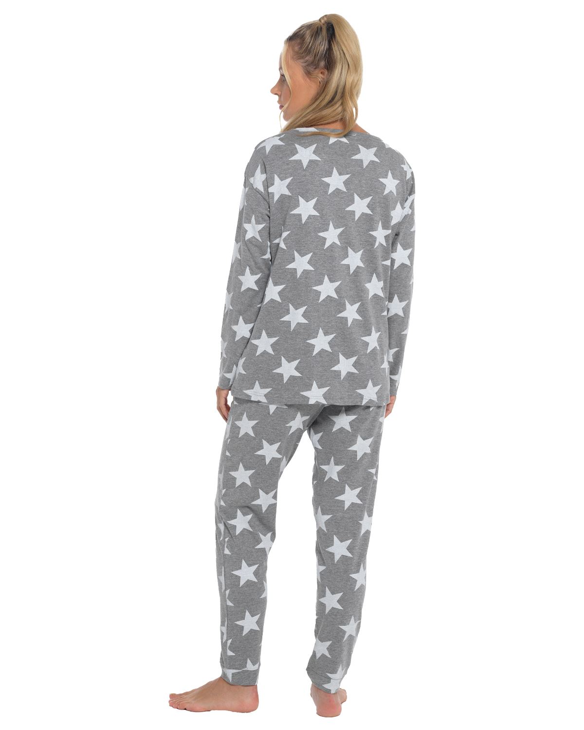 Long Jersey Pyjamas Ladies Soft Cotton Animal Print Pyjama Set Nightwear - Picture 15 of 35