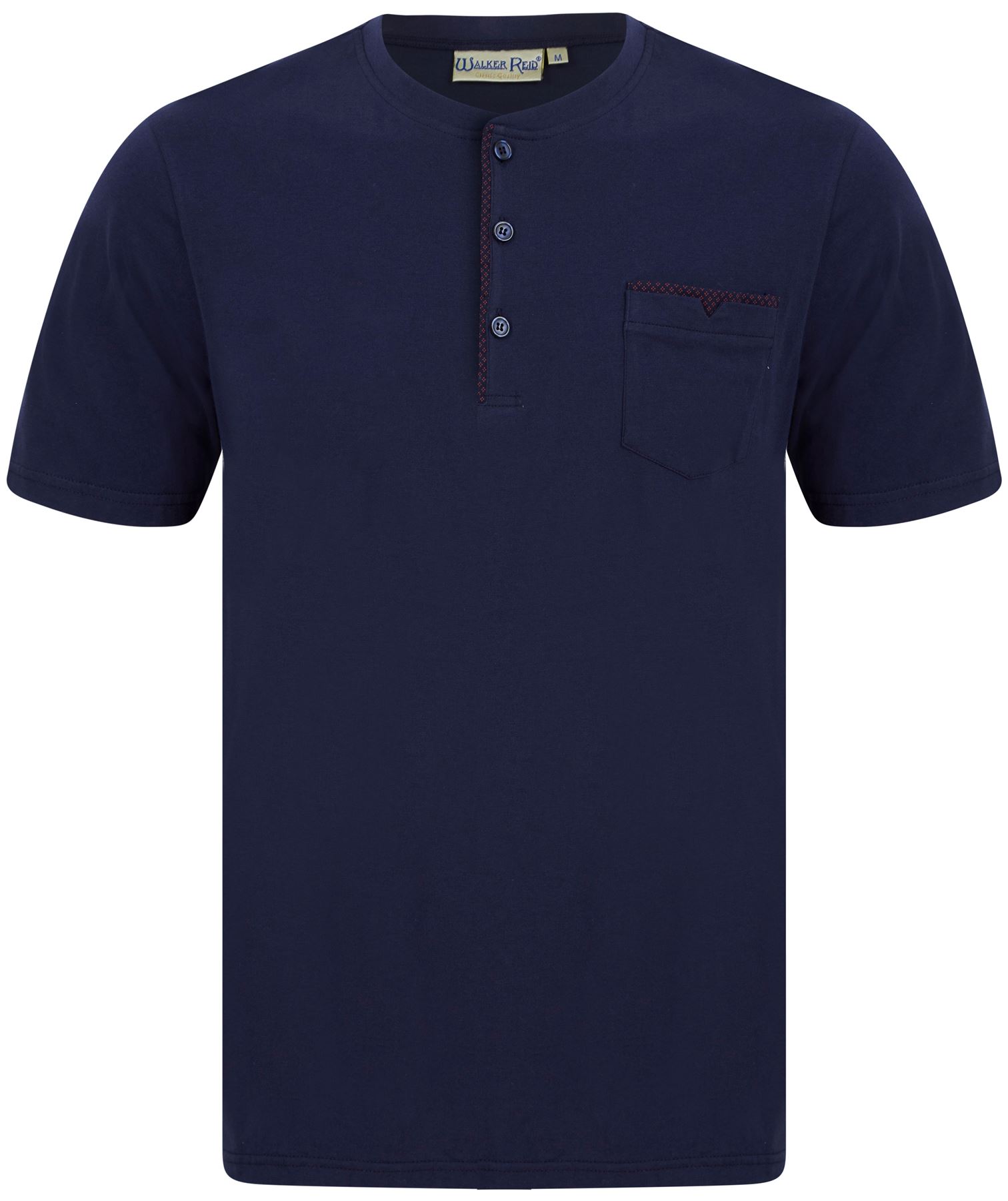 Ensemble pyjama long manches courtes riche coton Walker Reid - Photo 3 sur 4