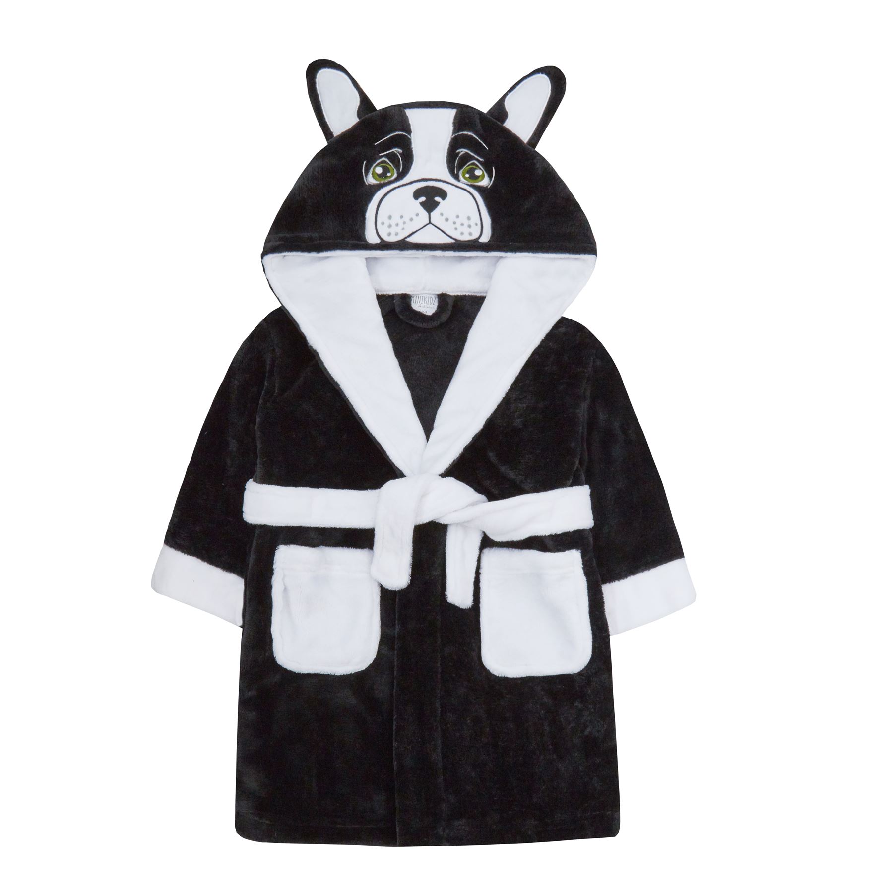 Kids Dressing Gown Boys Kids Fleece Novelty Soft Hooded Character Winter Robe - Picture 7 of 51