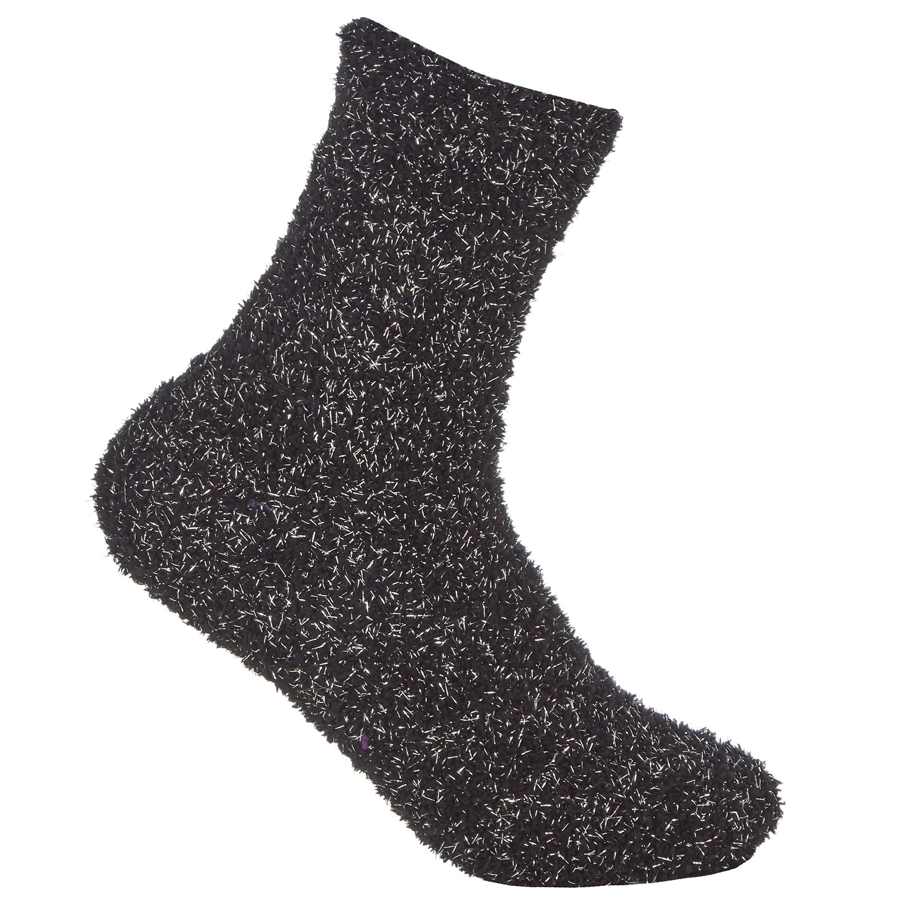 Babies Kids Fluffy Socks Cosy Warm Fuzzy Slipper Bed Sock with Grips (4 Pairs) - Picture 16 of 74