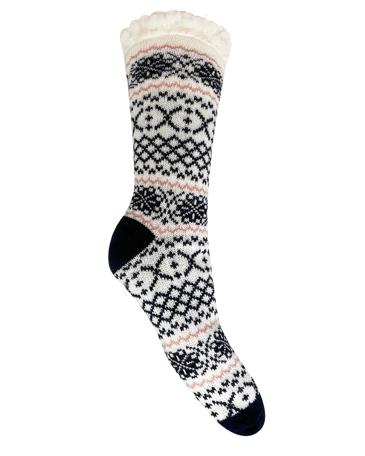 Bramble Lounge Slipper Socks Non-Slip Sherpa Lined Cosy Textured Sock - Picture 14 of 30