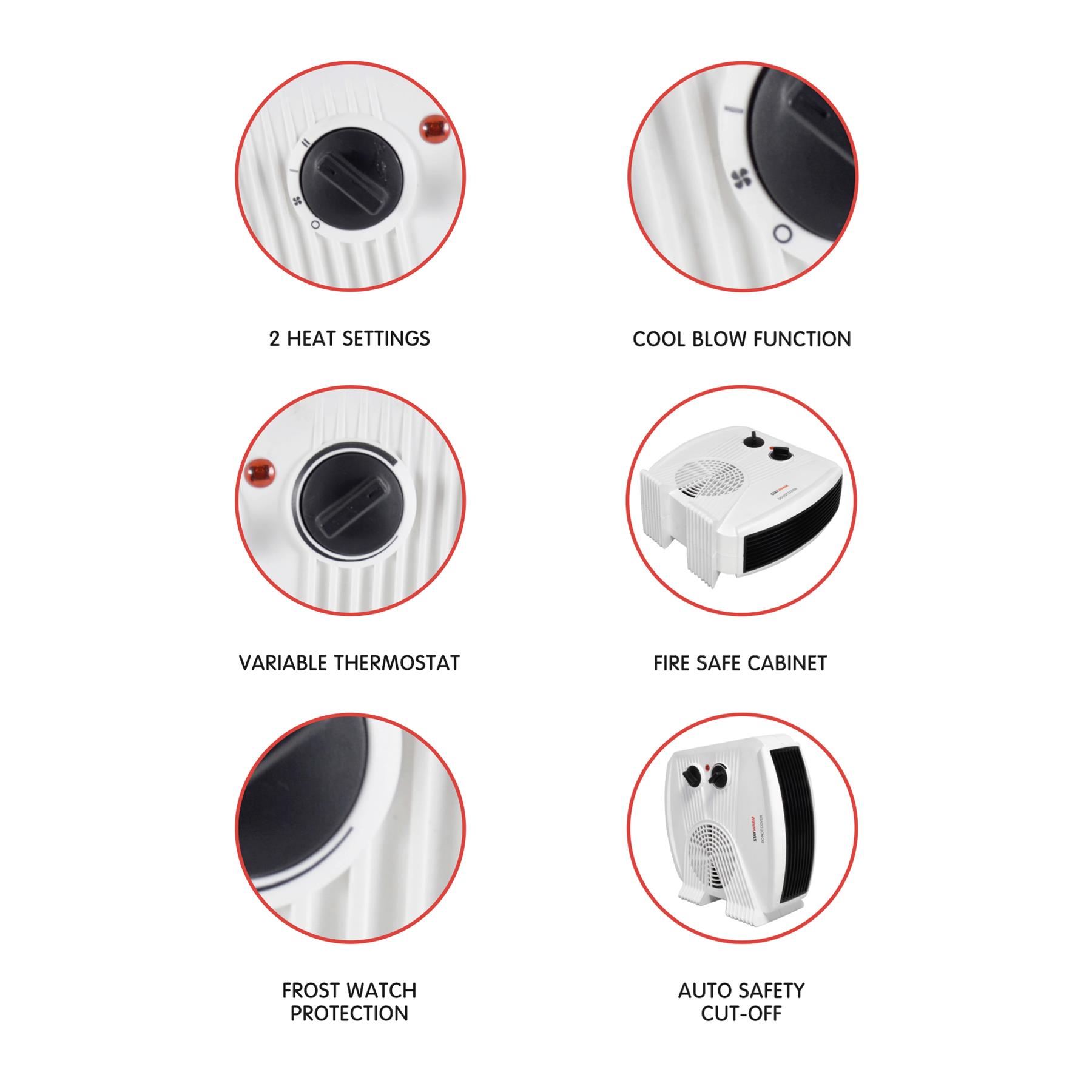 STAYWARM Stand- und Flachbett-Heizlüfter mit 2 Heizstufen - Bild 17 von 28