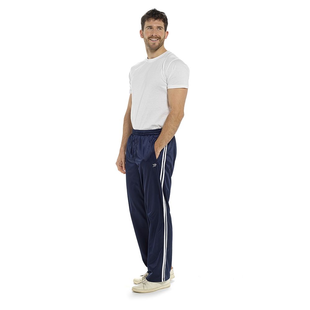 Pantaloni da jogging uomo adulti casual righe laterali tempo libero gamba larga palestra - Foto 5 di 7