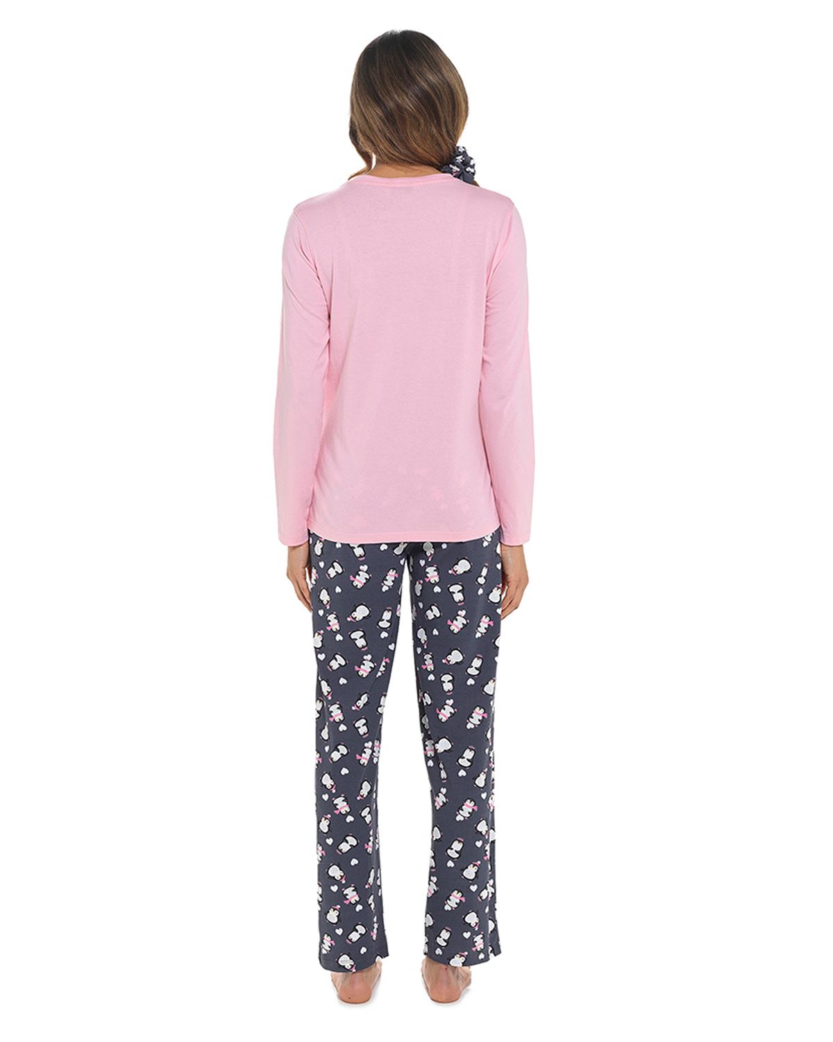 Long Jersey Pyjamas Ladies Soft Cotton Animal Print Pyjama Set Nightwear - Picture 33 of 35