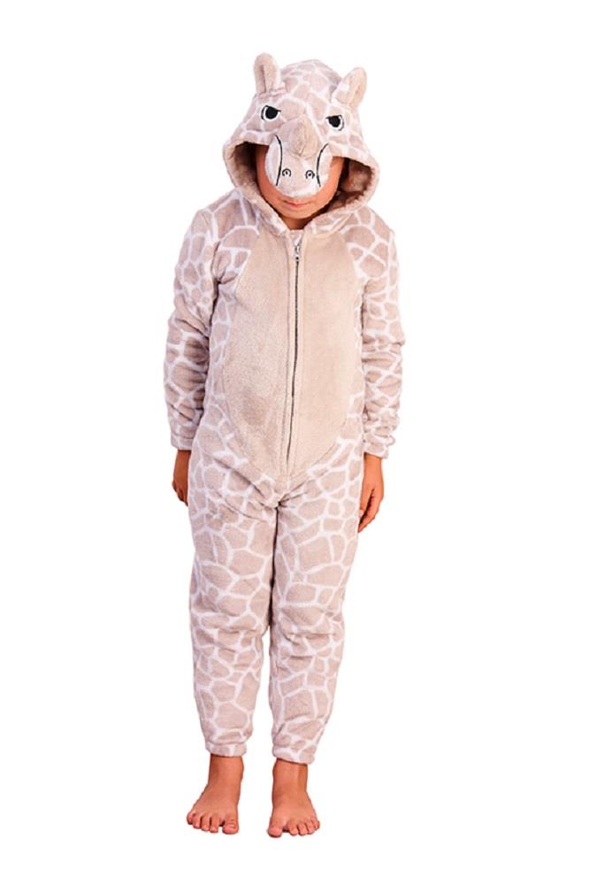 Kids Novelty Animal 1Onezie Soft Coral Fleece 3D All in One Sleepsuit with Hood - Picture 27 of 88