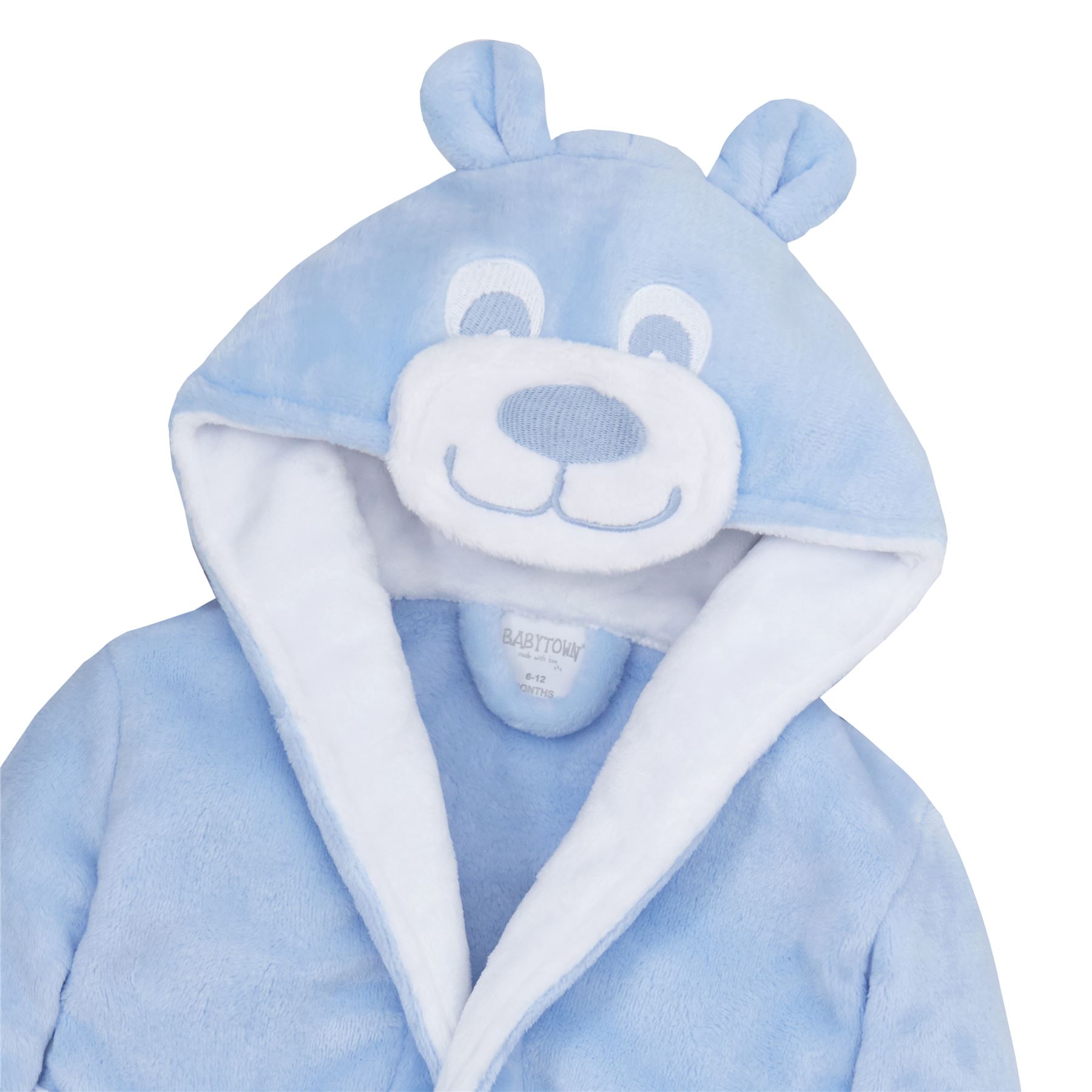 Baby Toddlers Bathrobe Infant Kid Soft Coral Fleece Hooded Dressing Gown - Picture 64 of 103