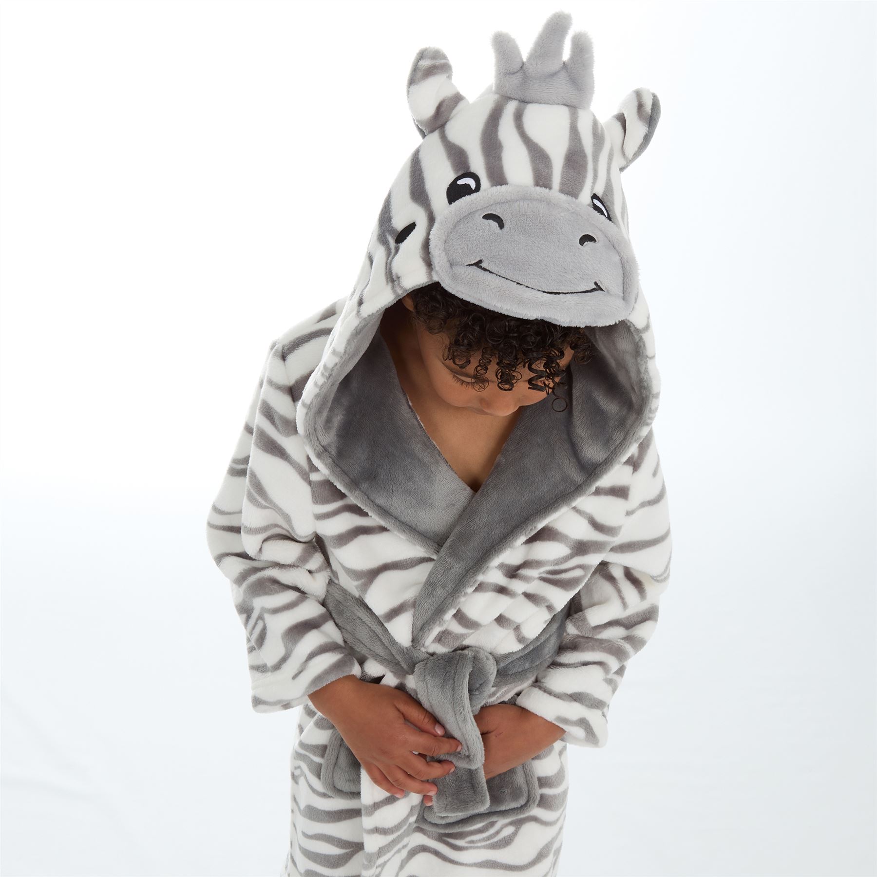 Baby Toddlers Bathrobe Infant Kid Soft Coral Fleece Hooded Dressing Gown - Picture 94 of 103