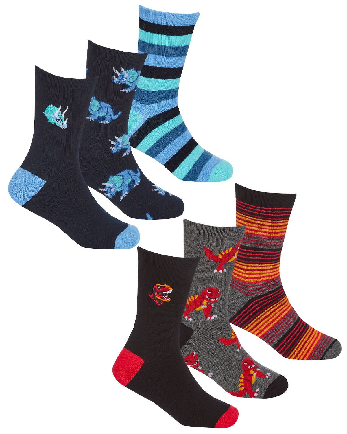 Kids Bamboo Socks Boys Girls Breathable Fun Novelty Everyday Sock (6 Pairs) - Picture 8 of 13