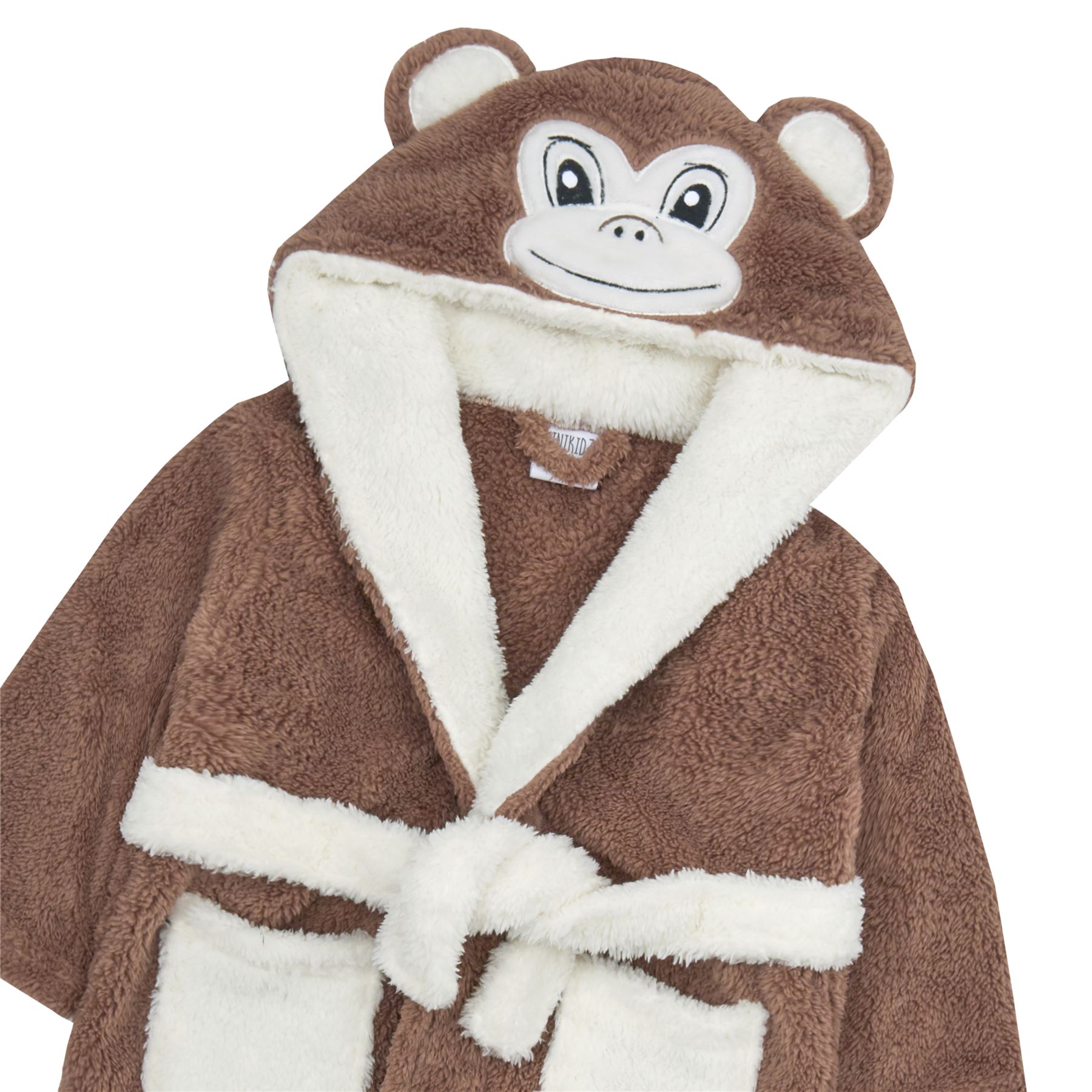 Kids Boys Childrens Novelty Soft Fleece Hooded Fun Character Dressing